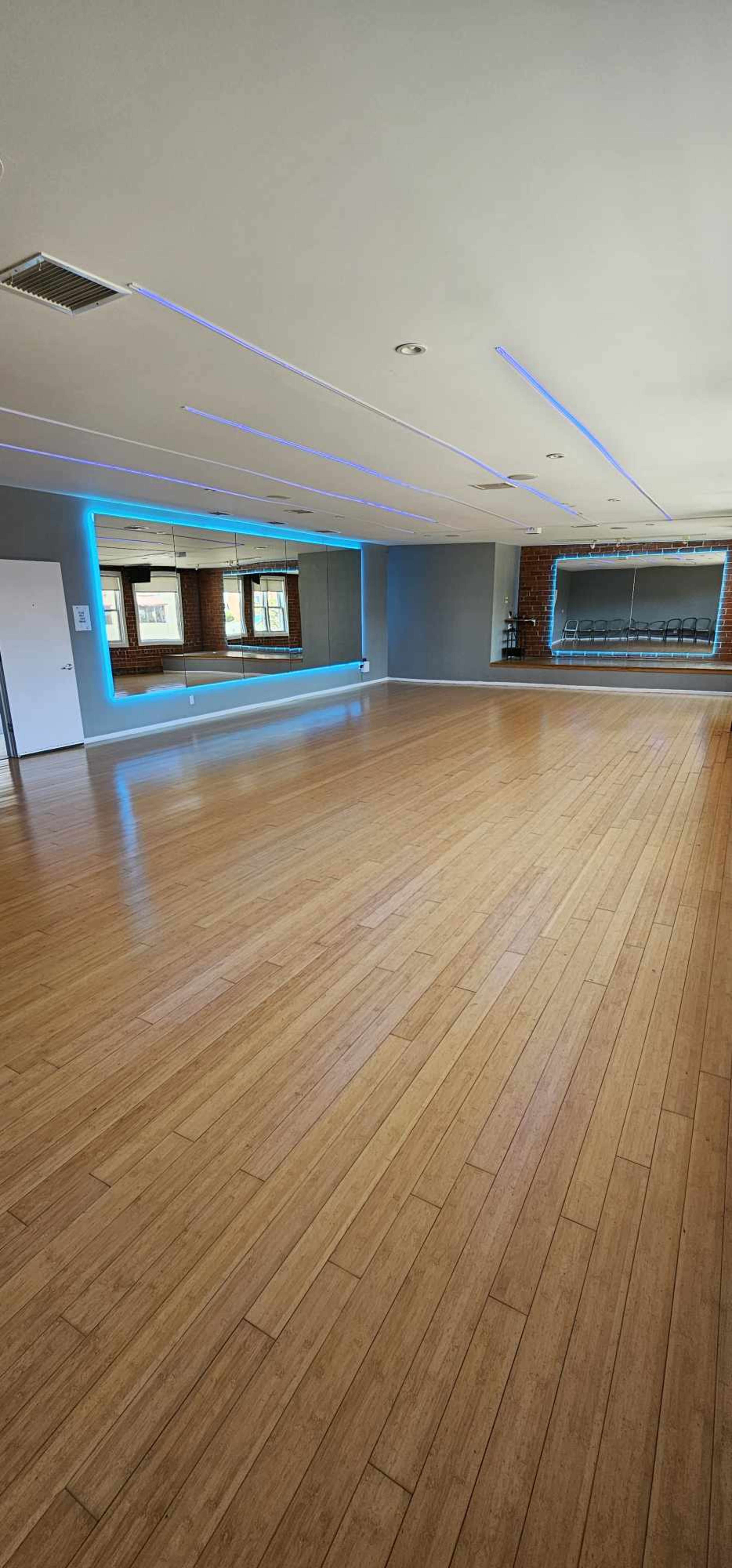 New Dance Studio with red brick walls giving a New York vibe Image in Westwood, Los Angeles, CA
