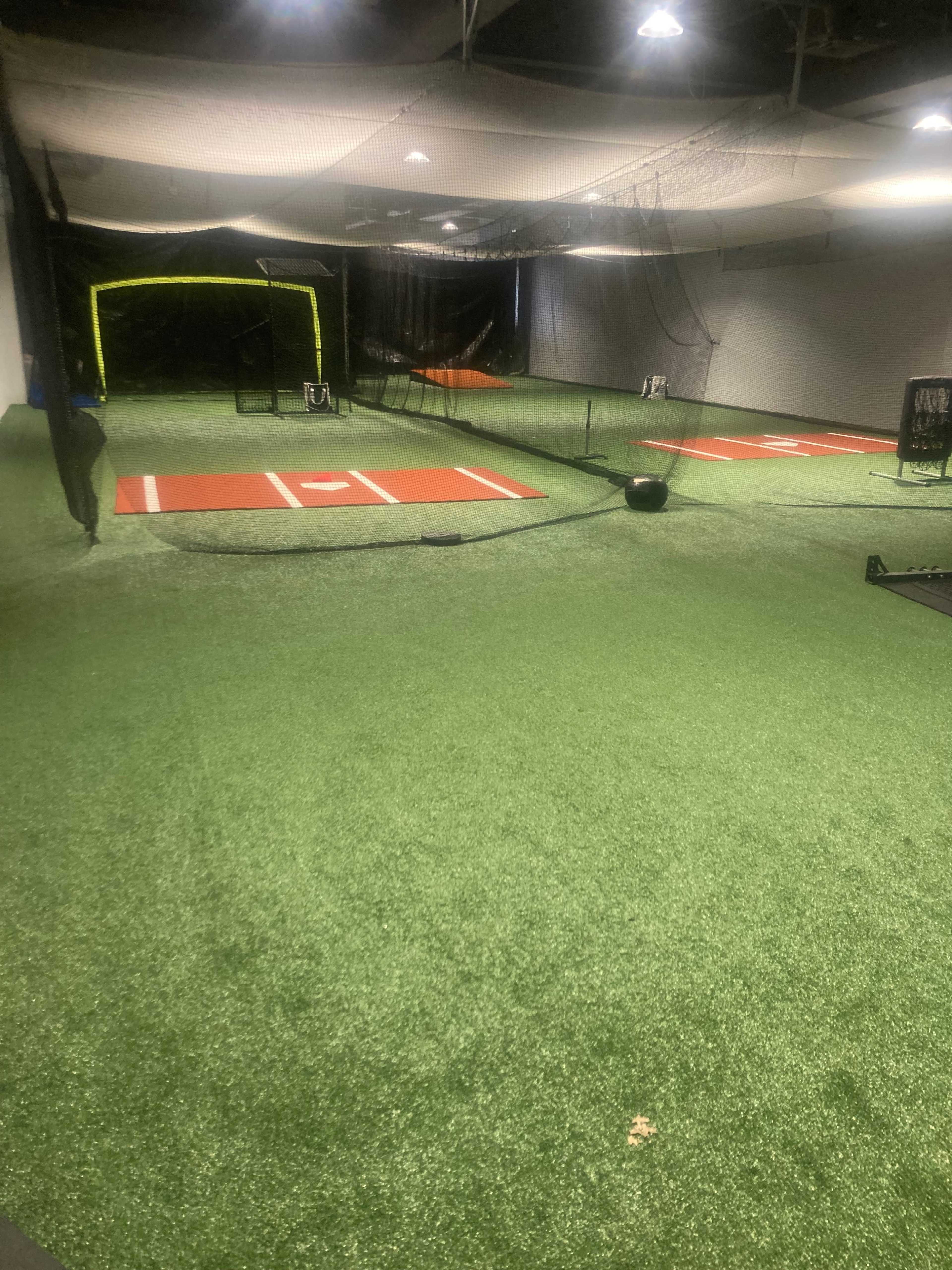 Large 3000 sq ft turfed area used for baseball, softball, soccer and golf. Image in Ridgemont, Greece, NY