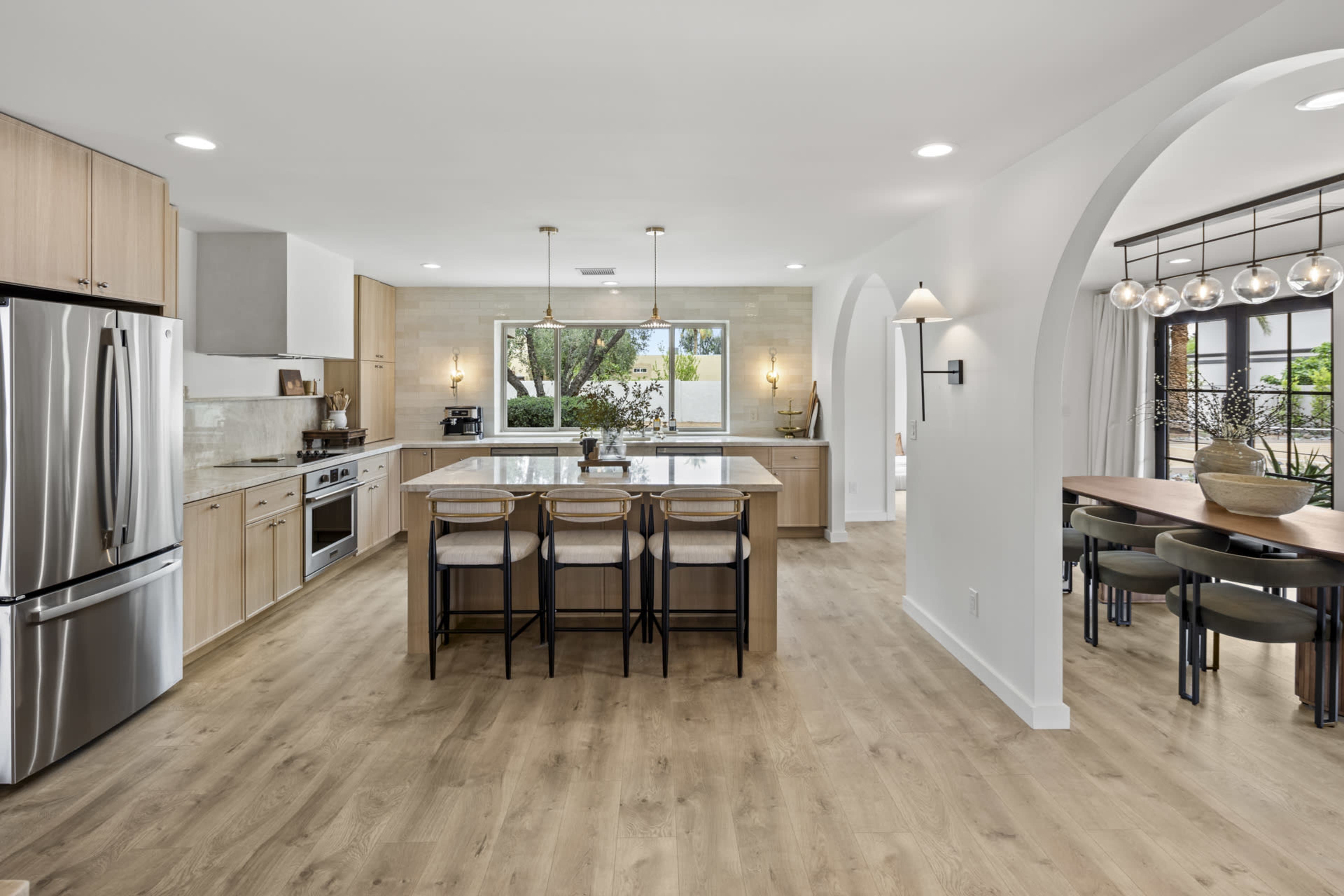 Luxury Modern Parisian Resort on Acre Lot with Luxury Resort Style Amenities: Pickleball, Lazy River, Gym and Spa (Sauna and Cold Plunge), 5-hole Putt Putt course with bunker, Bocce Ball, Chess Image in Paradise Valley Village, Scottsdale, AZ