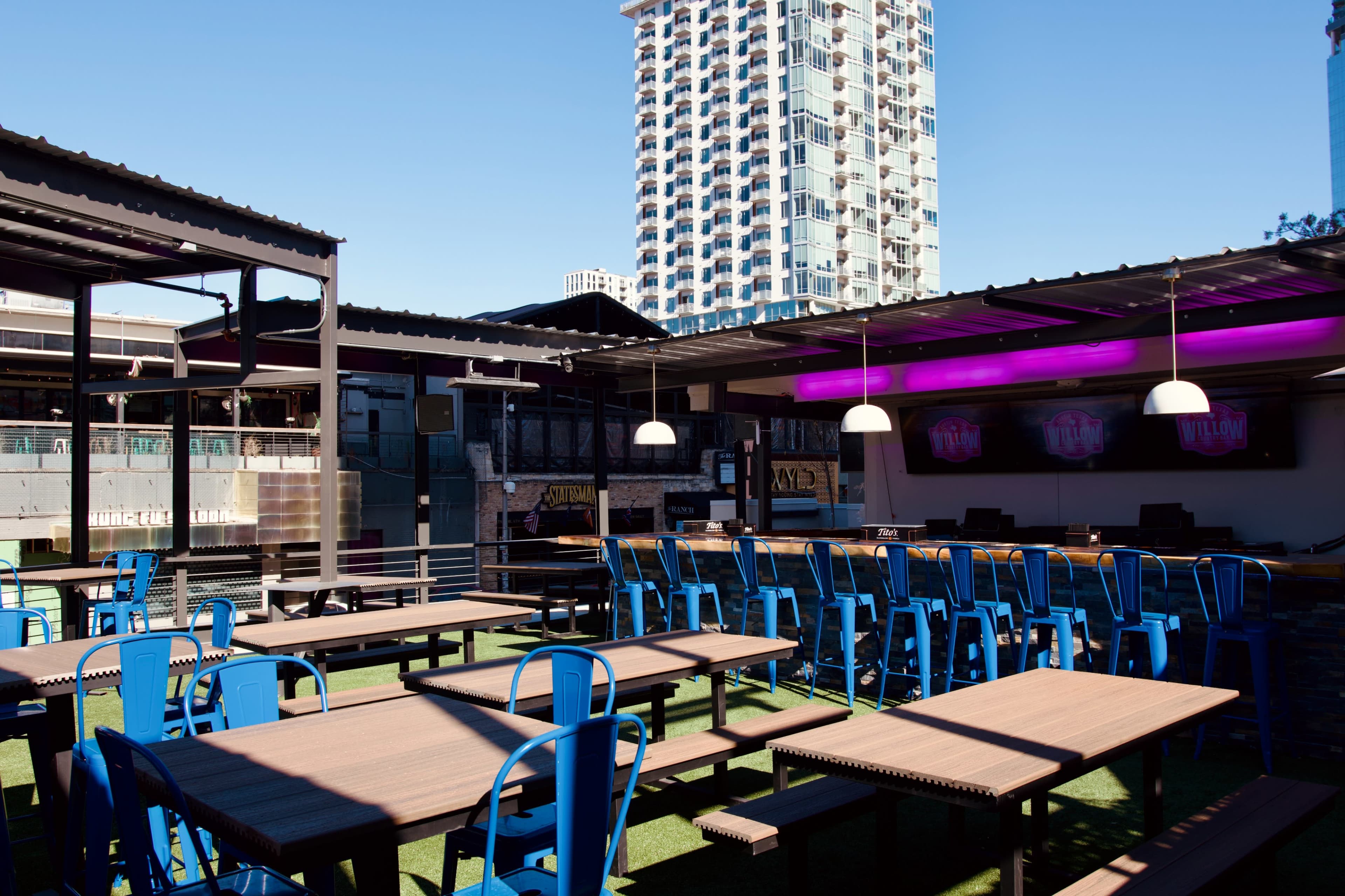 Willow Country Bar, between downtown & west end, rooftop views, DJ, and incredible drinks Image in Downtown Austin, Austin, TX