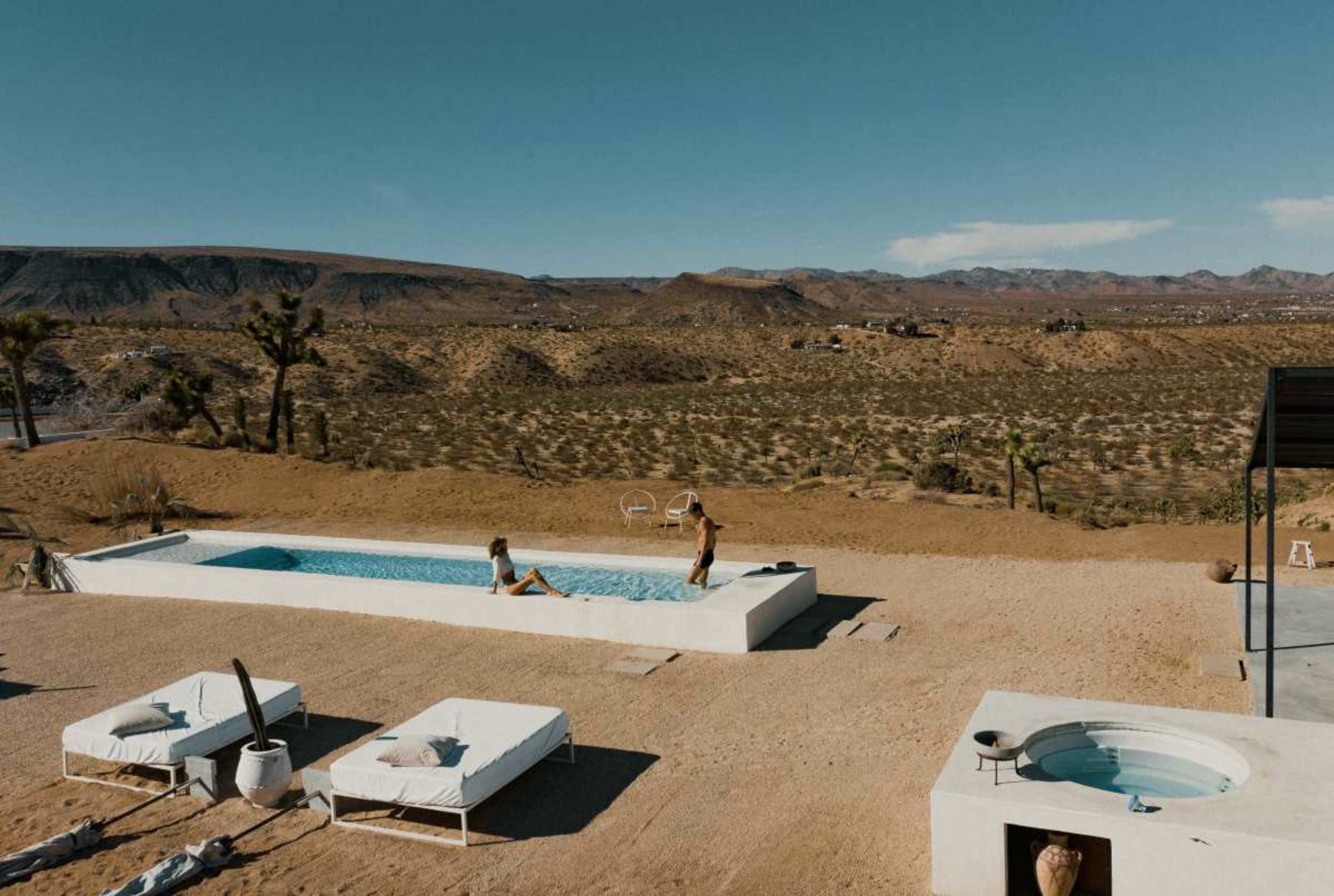 Desert Vastness White Pool Rental Image in , Yucca Valley, CA