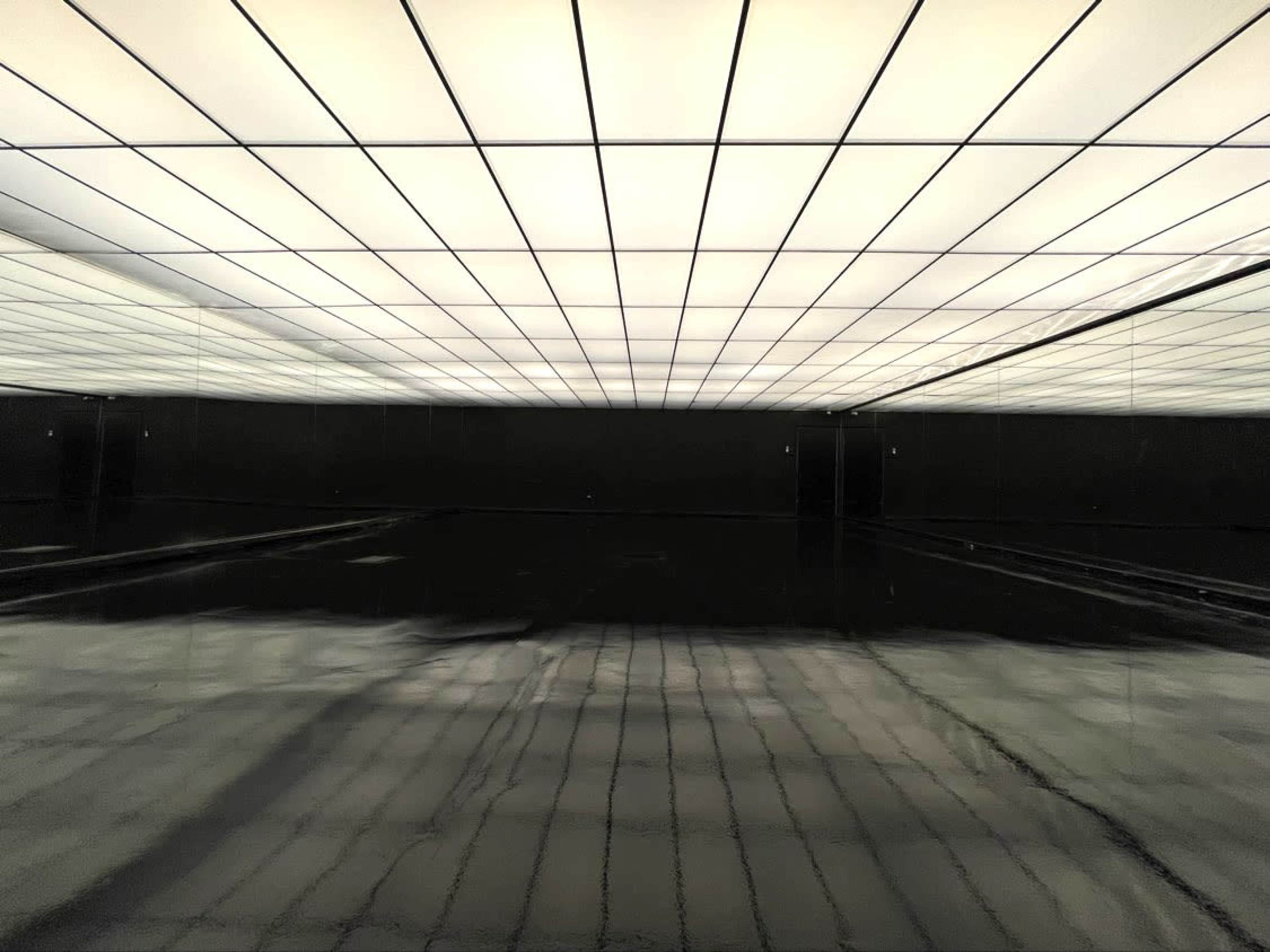 Infinity Photo & video studio for cars with drive-in access, Mirror walls on both sides, and fully controllable RGB Ceiling Image in East Williamsburg, Brooklyn, NY