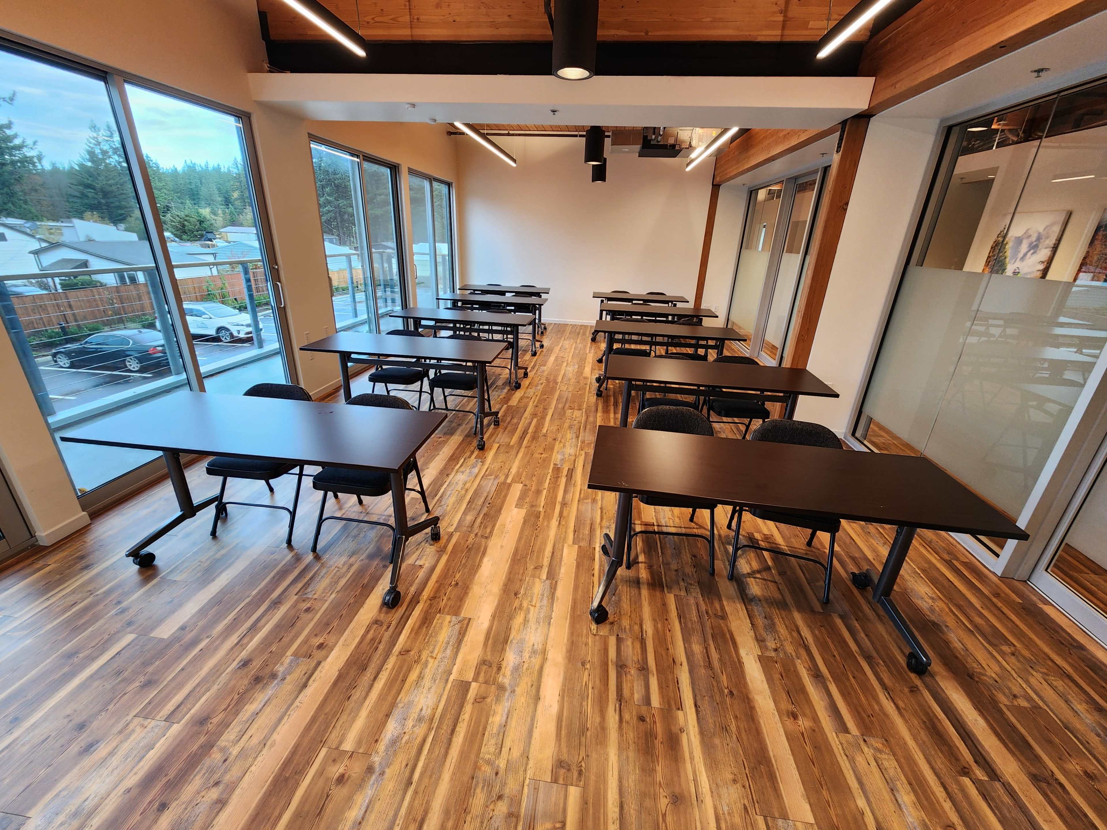 Classroom space with deck and mountain views Image in North Bend, North Bend, WA