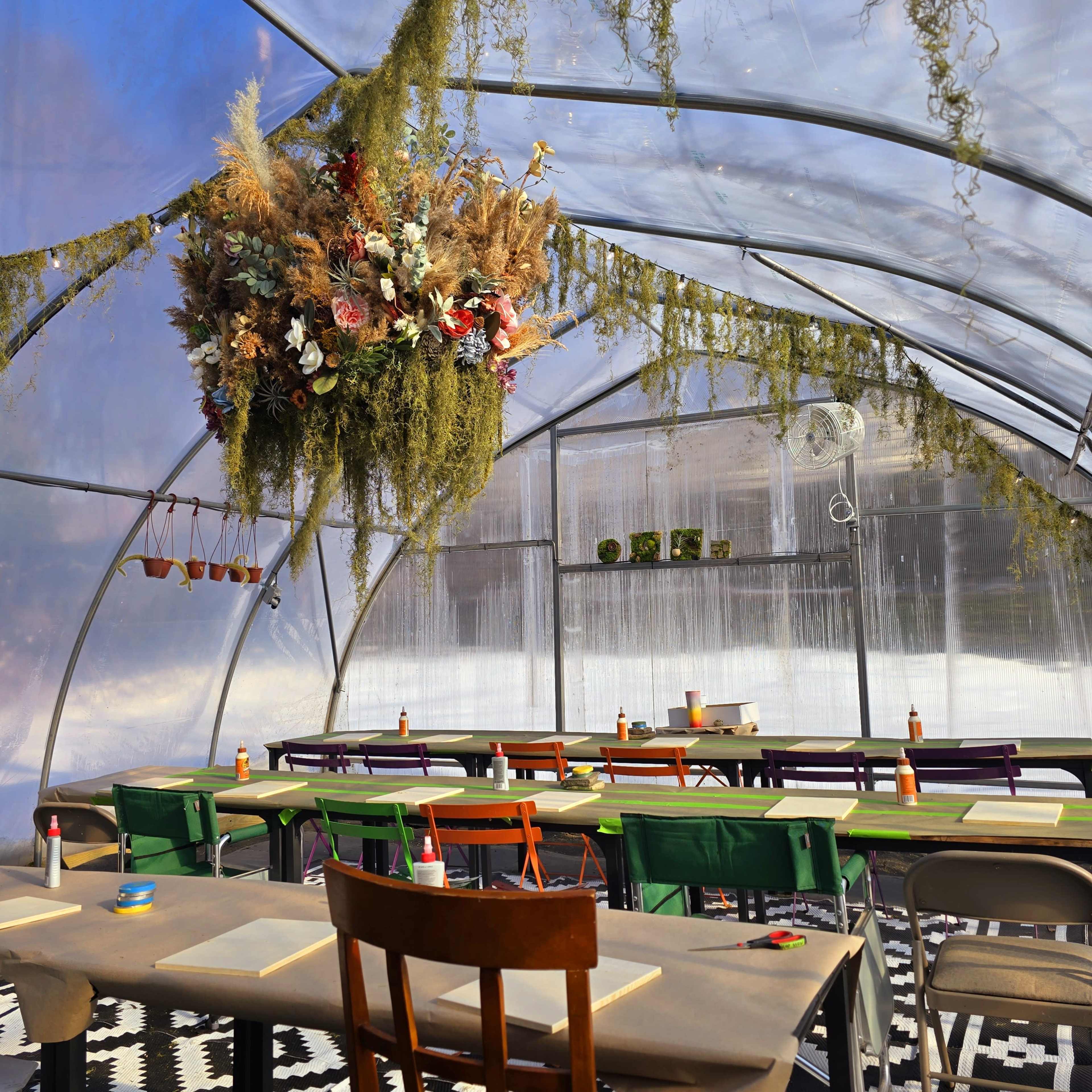 Mood-Lit Greenhouse for Intimate Gatherings & Meetings Image in Elmwood Village, Buffalo, NY