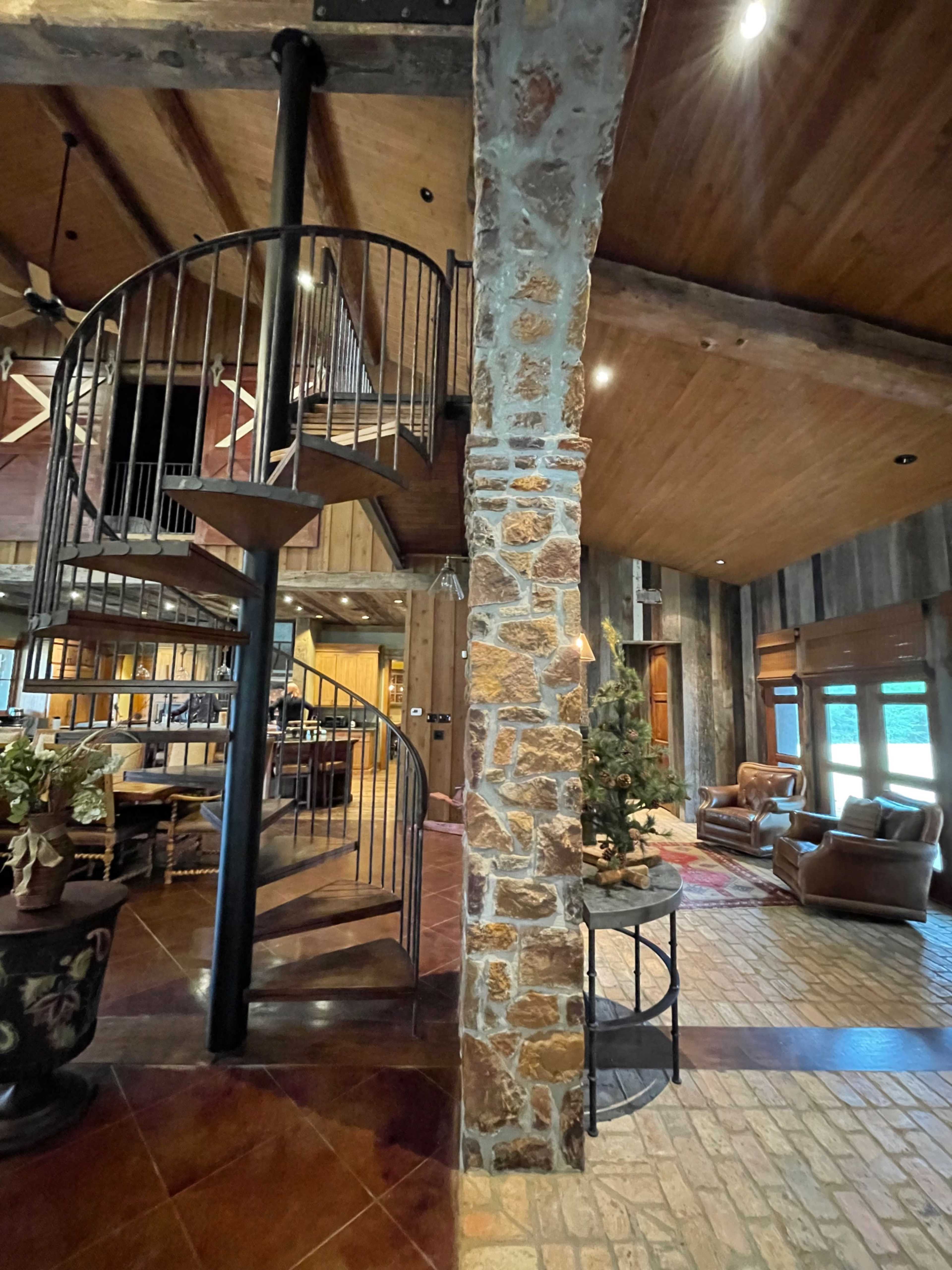 Luxury Cattle Ranch / Farm with Stone Lodge, Log Cabins and Lake. Image in Marquez, Marquez, TX