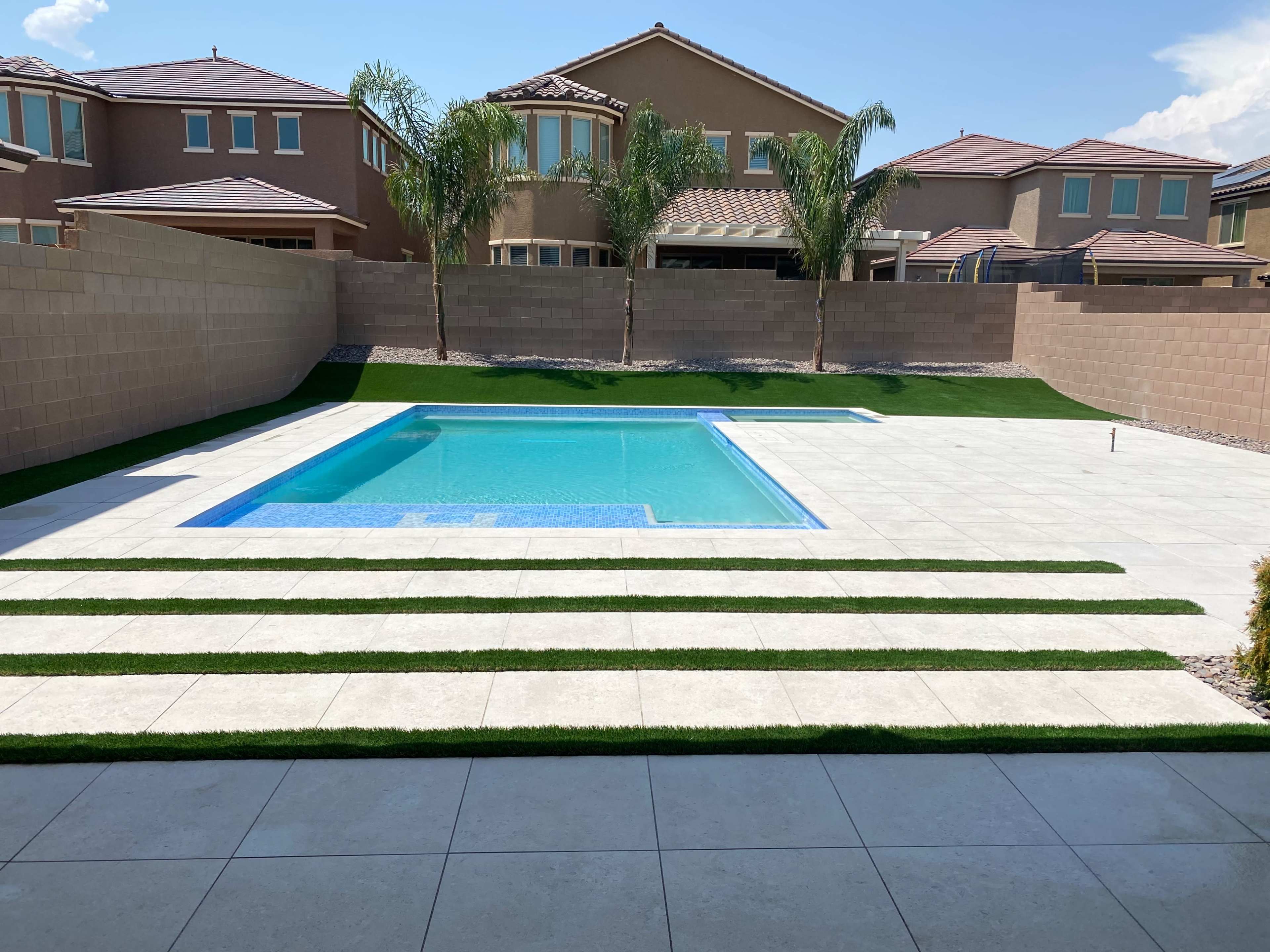Serene Modern Backyard Oasis | Pool, Spa & Elegant Lounge Vibes Image in Rhodes Ranch, Las Vegas, NV