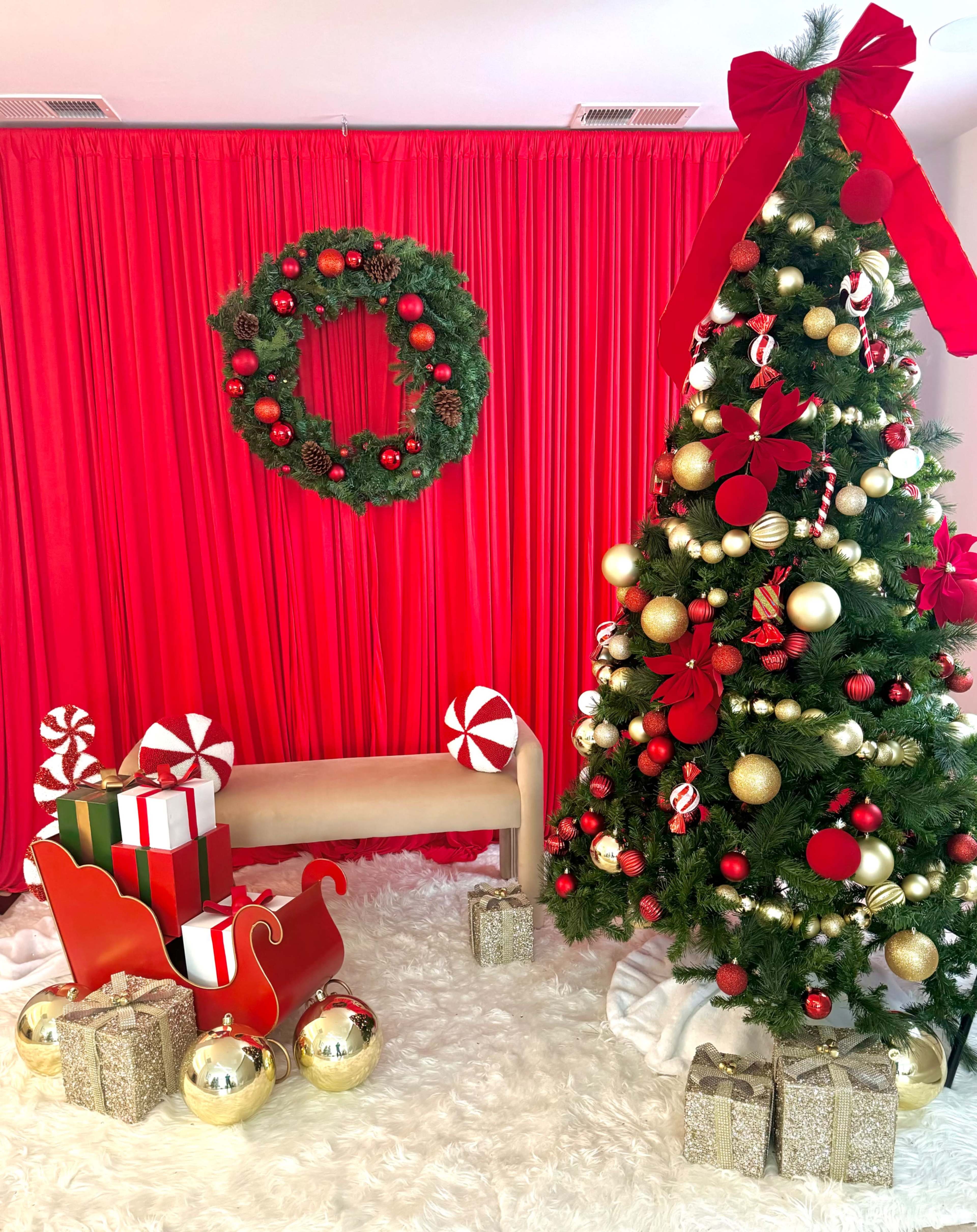 Photo Studio With Christmas Sets For Holiday Photos Image in Landmark, Alexandria, VA