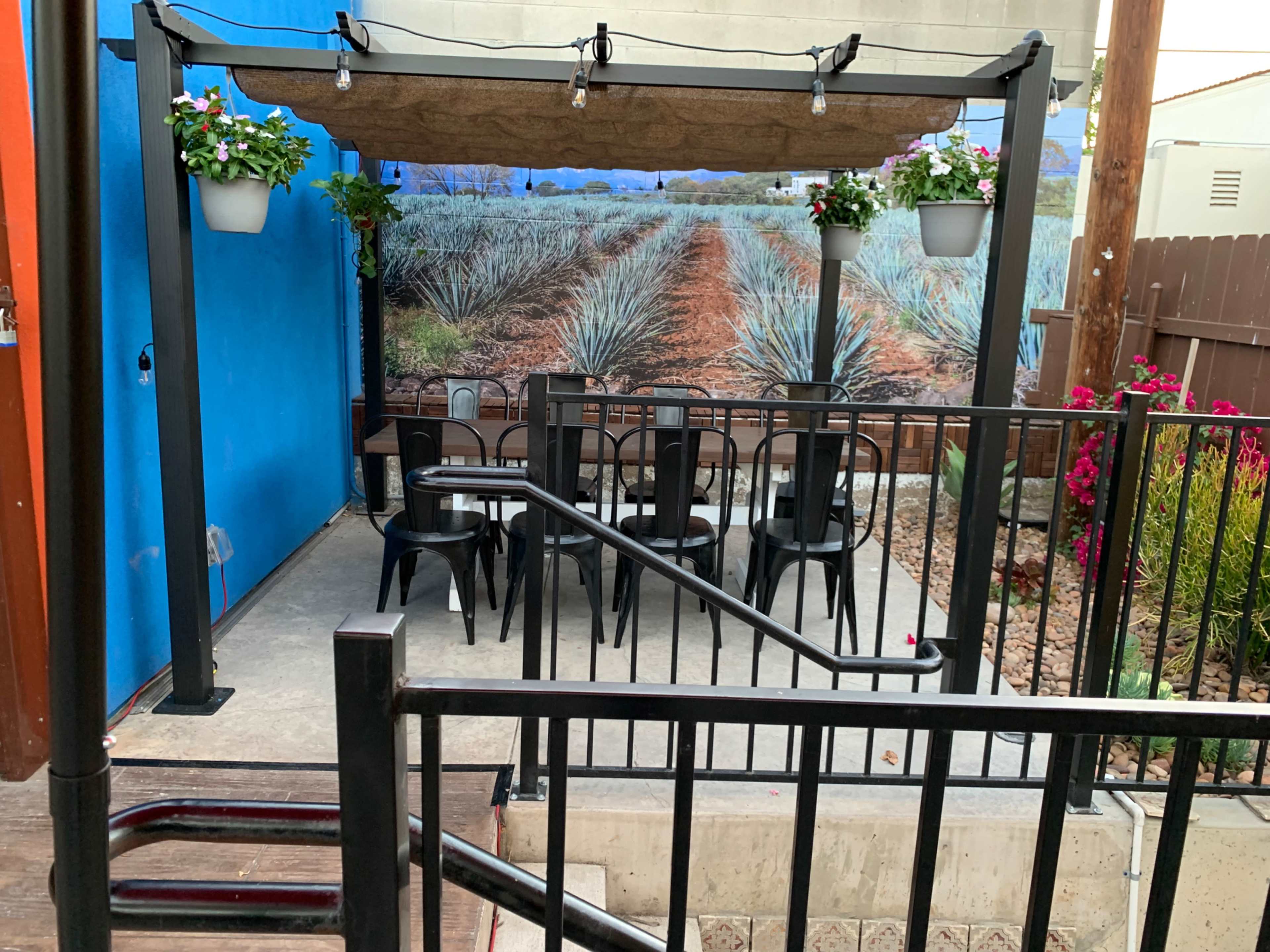Secluded and Peaceful rustic patio in the back of the Restaurant Image in Kensington, San Diego, CA