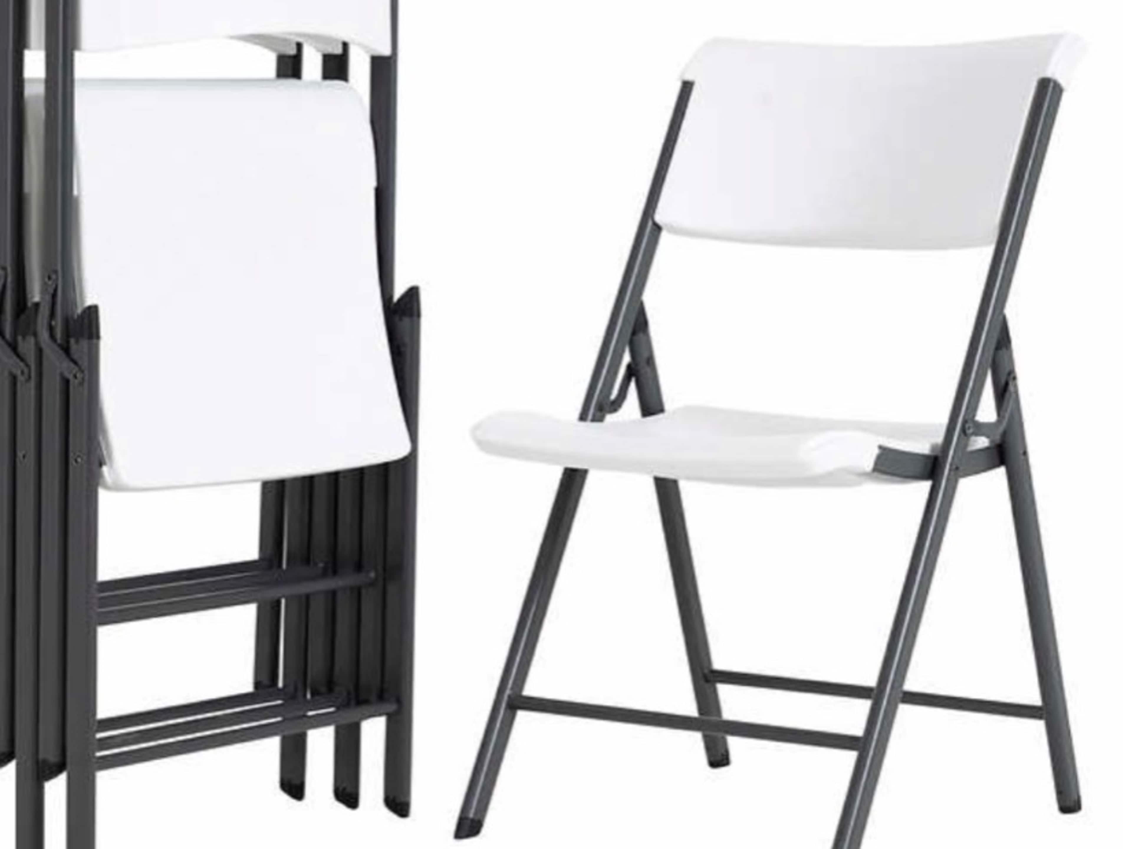 White folding  chair