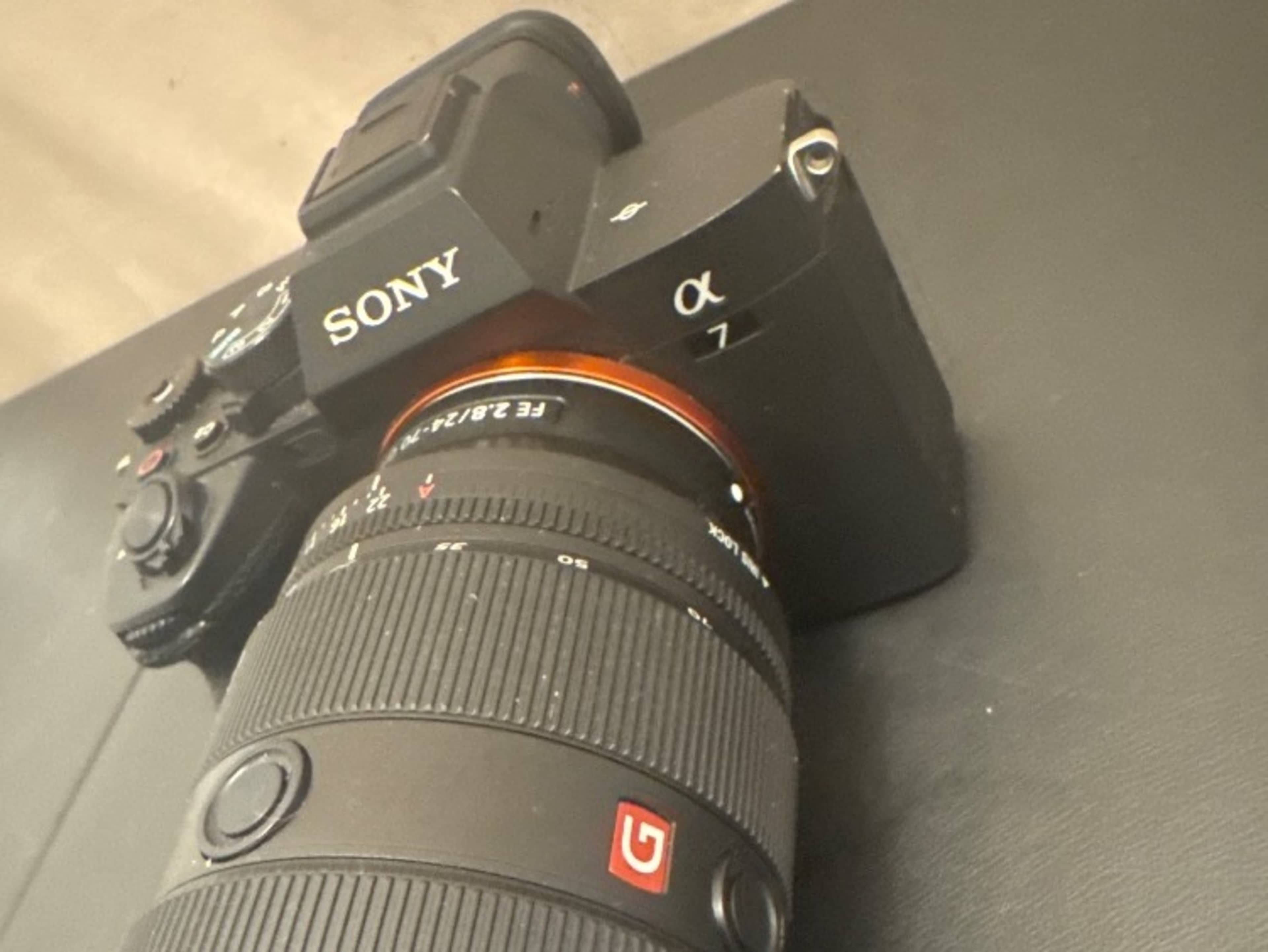 Sony A74 camera with camera operator 