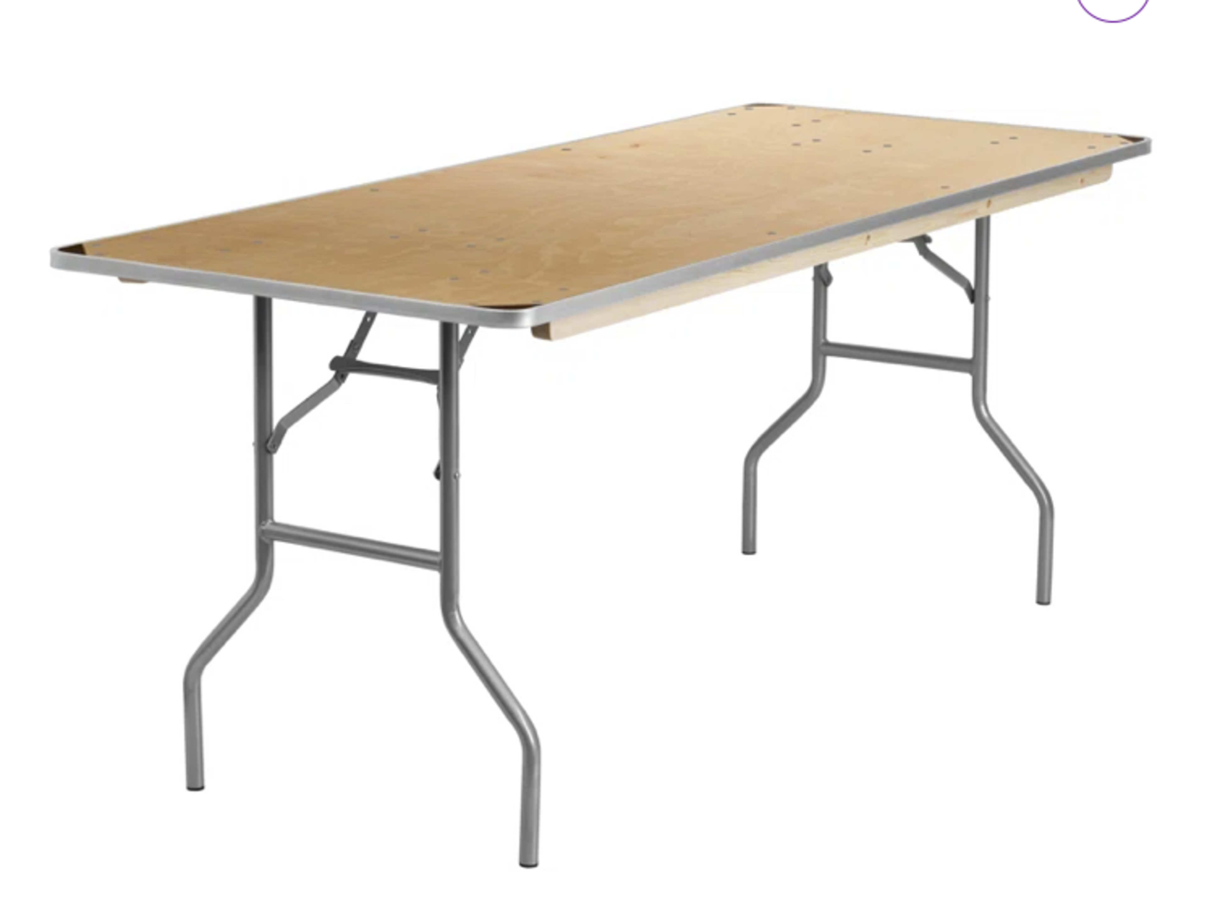 Heavy duty wood folding tables