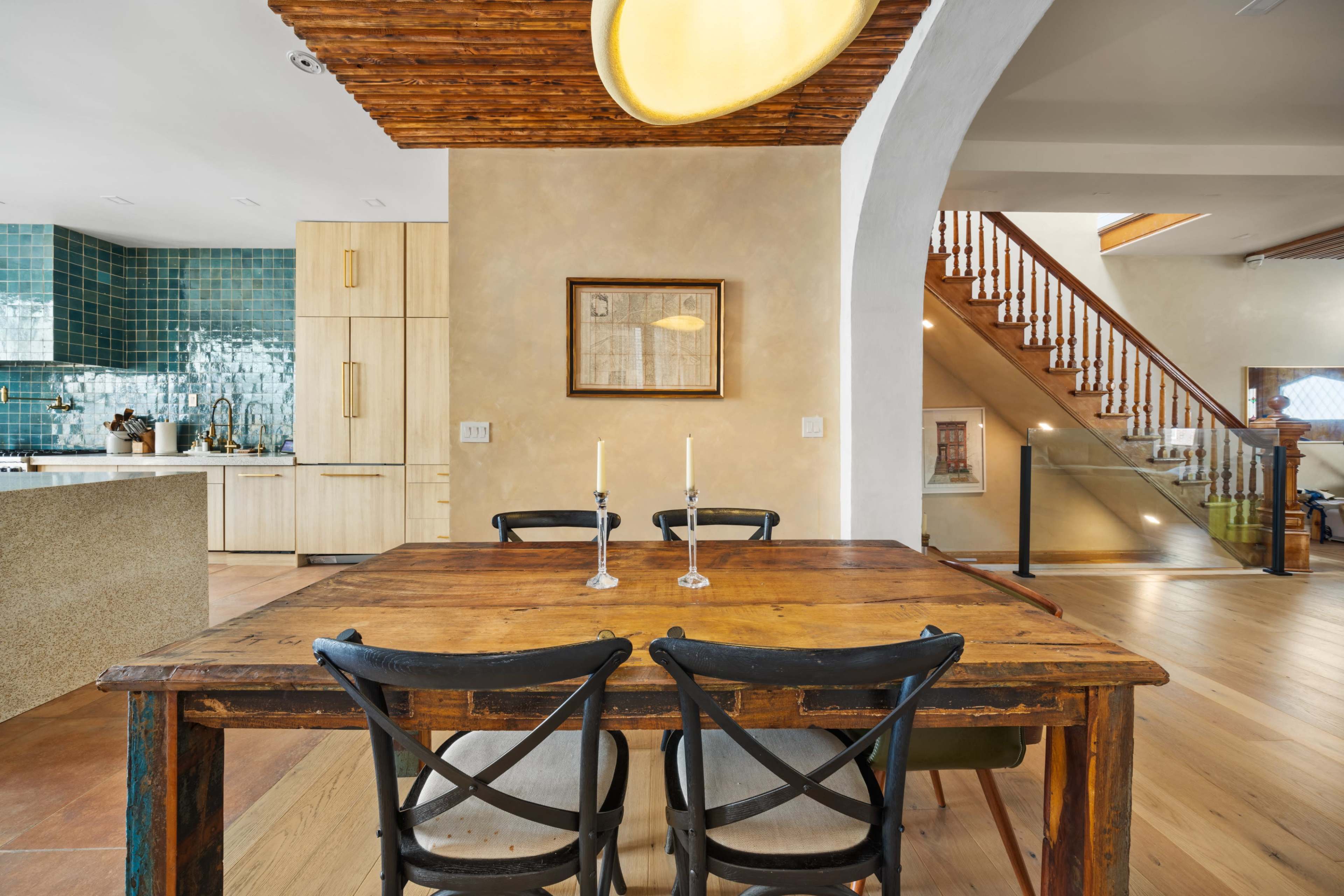 Mediterranean Townhouse with Chic Backyard Image in Ridgewood, Queens, NY