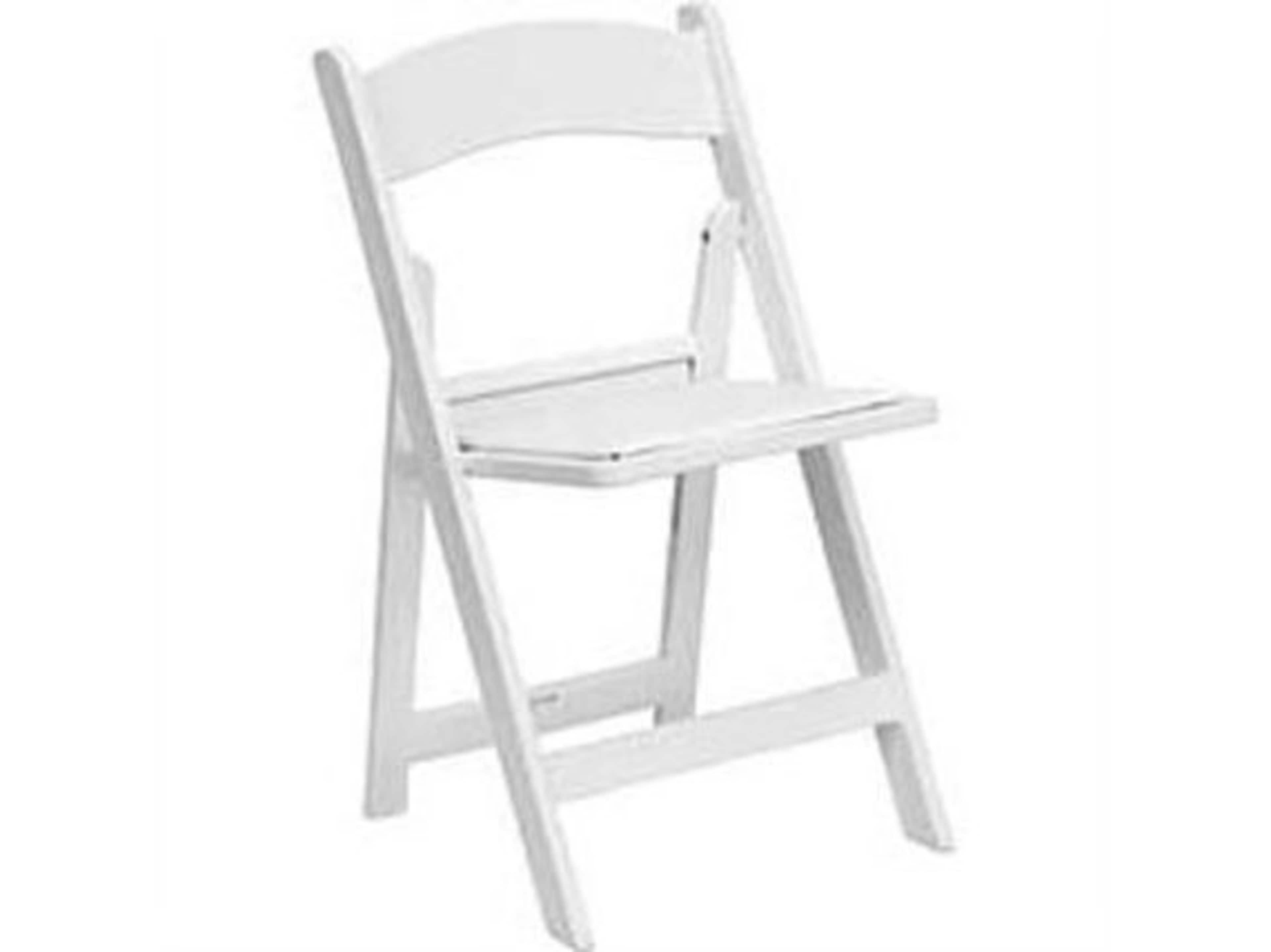 (INCLUDED) White Resin Padded Chair