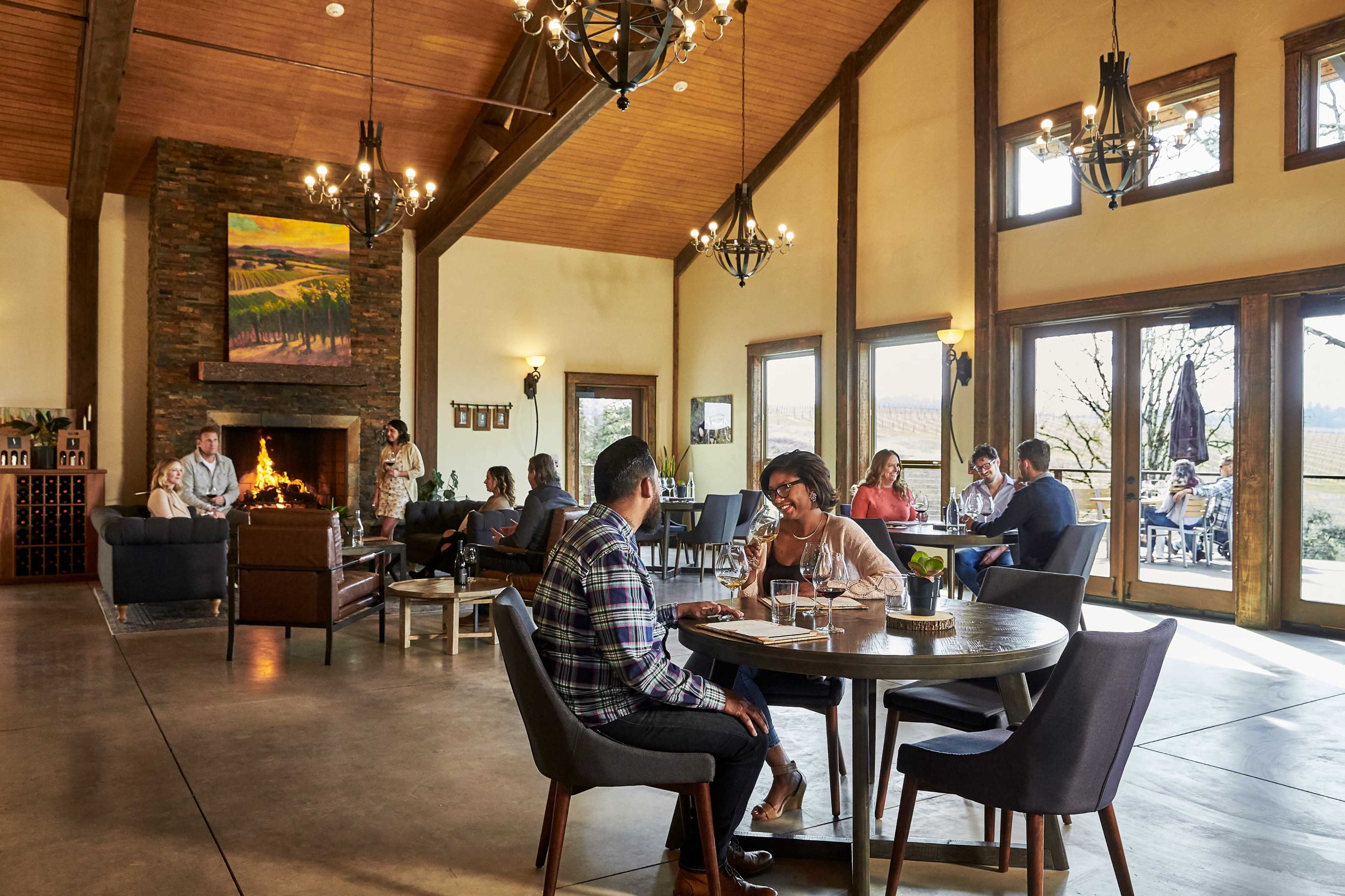 Rustic Winery on Picturesque Vineyard Image in , Yamhill, OR