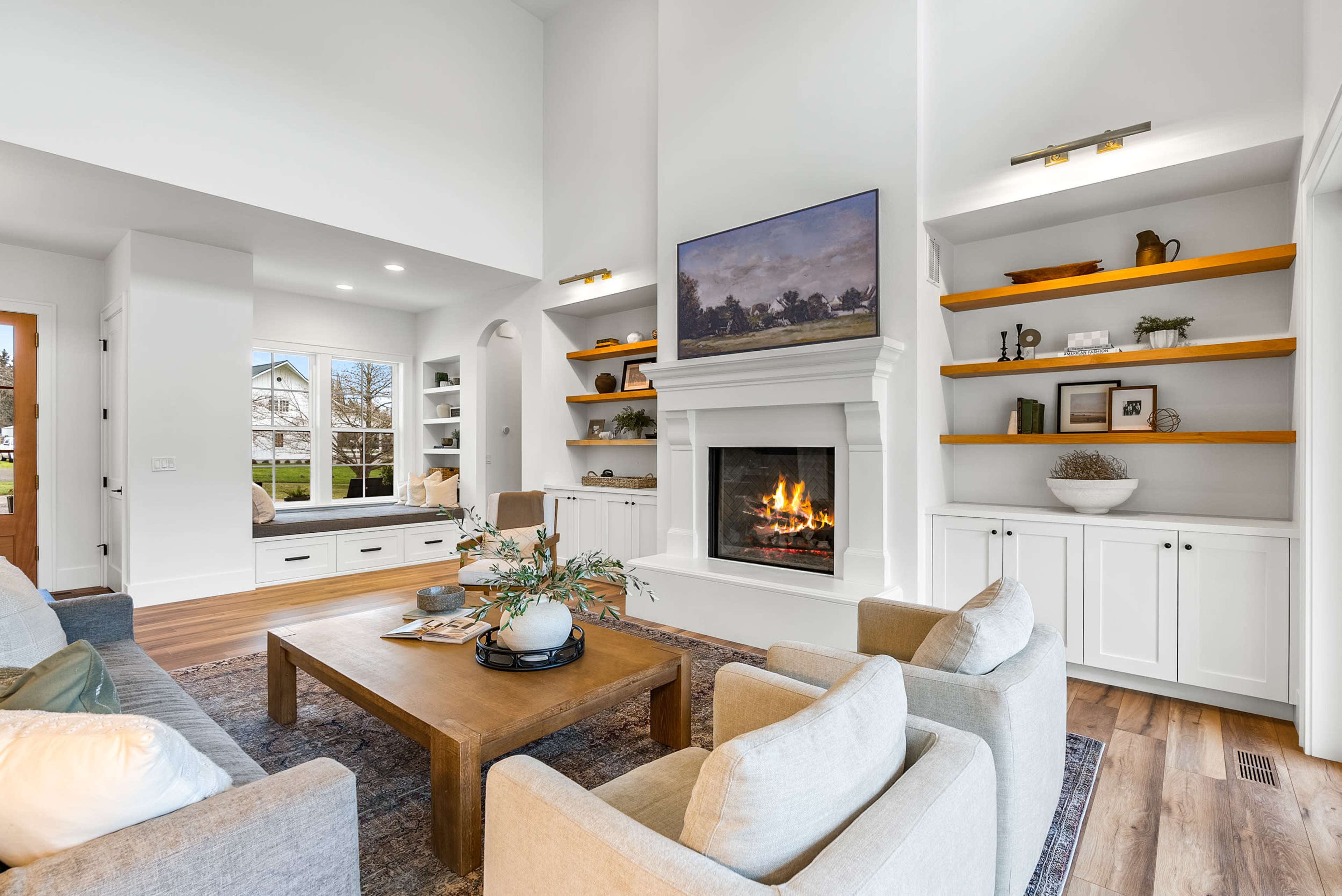 Bright Transitional Vineyard View Home Image in , Sherwood, OR