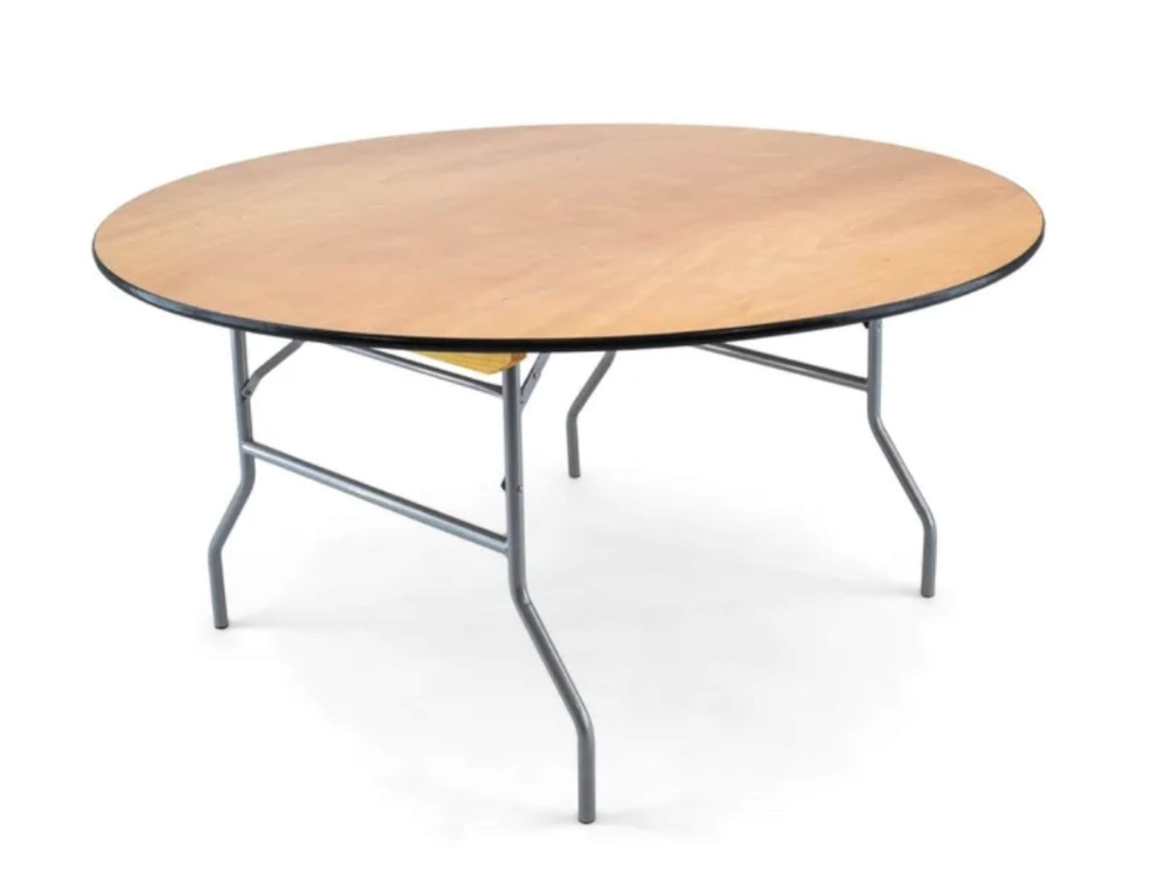 60" Round Wooden Table