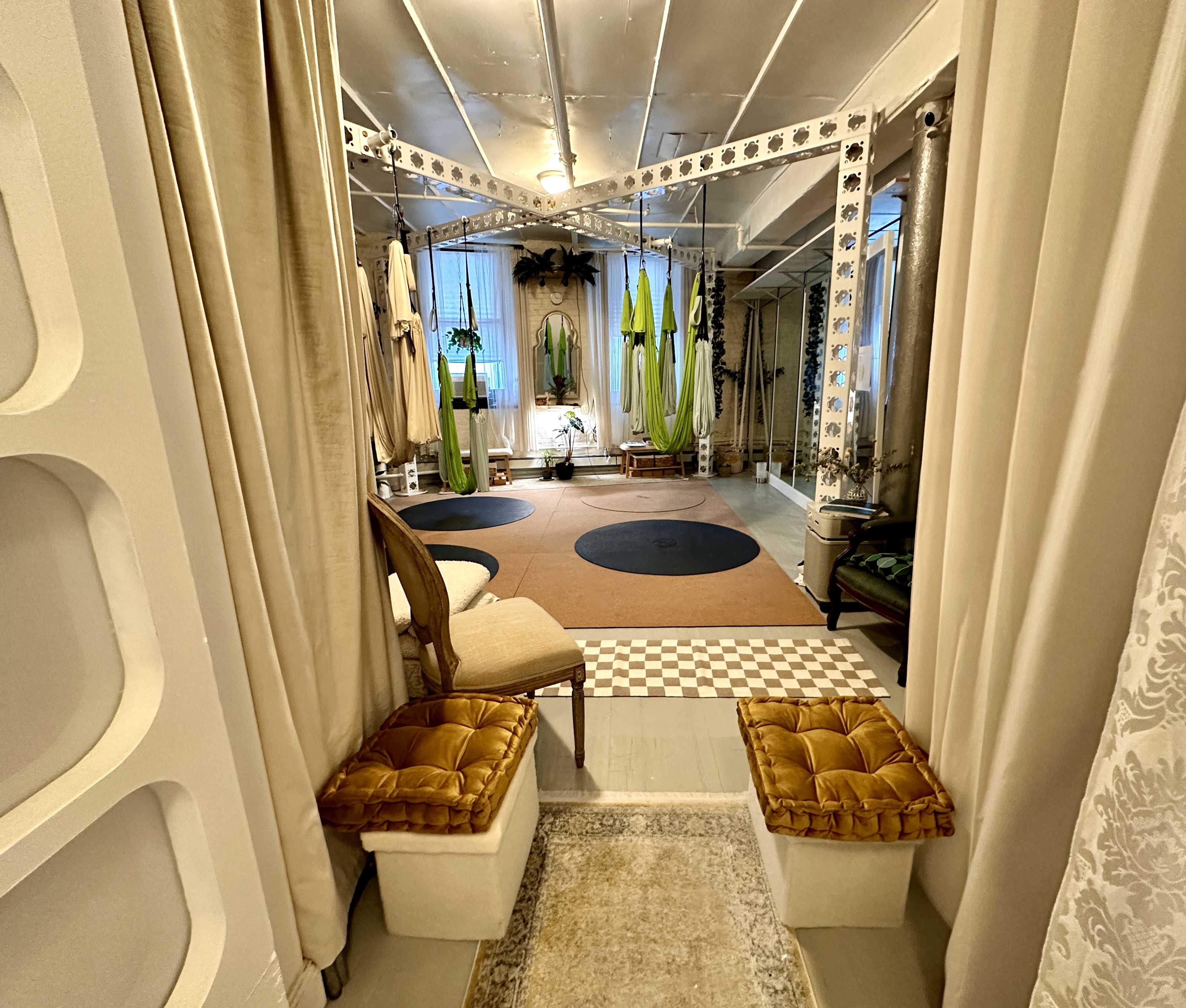 A Private Yoga & Aerial Arts Studio in a Classic Loft In Dumbo Image in Brooklyn Heights, Brooklyn, NY