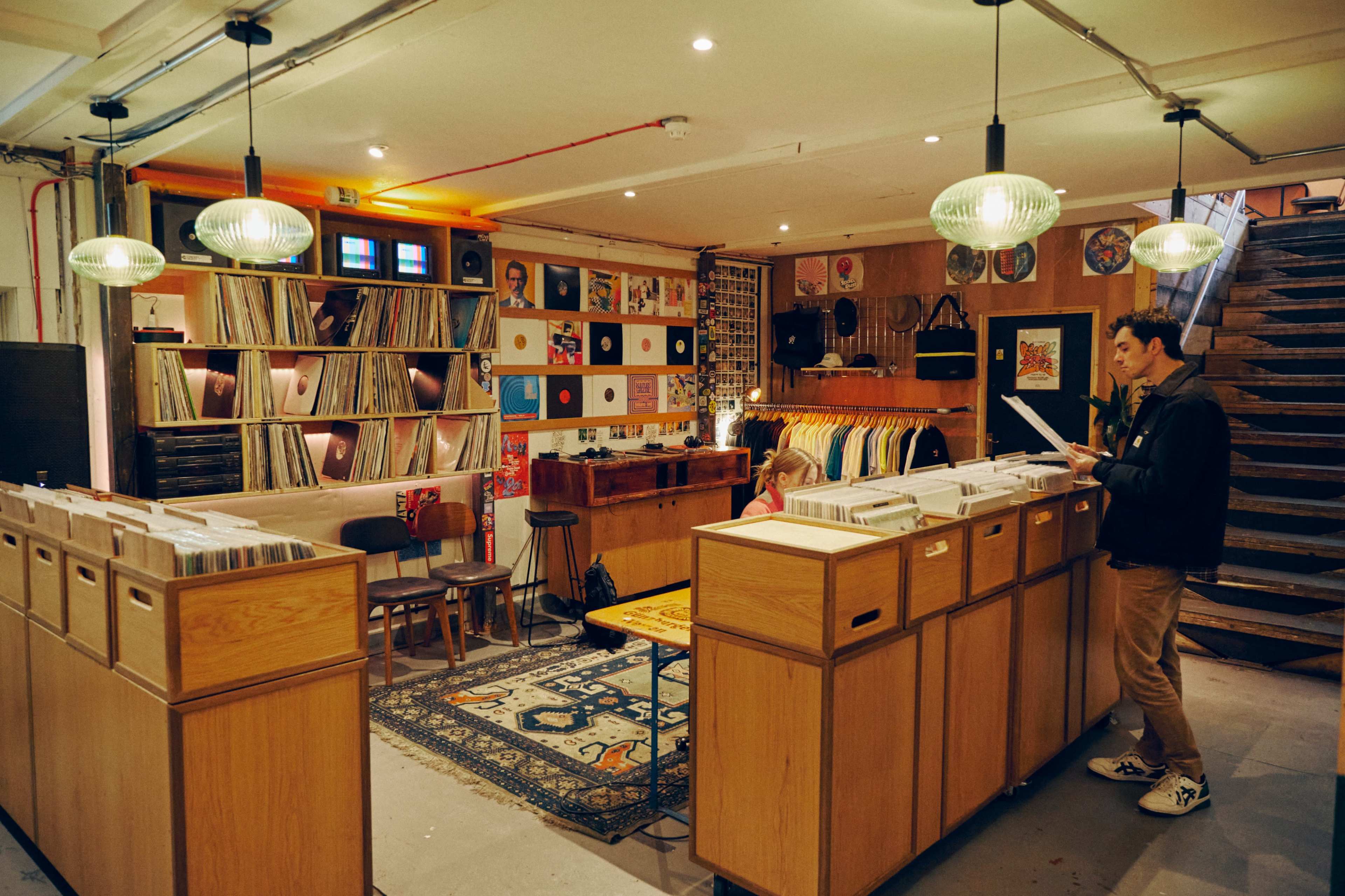 Contemporary bar with retro furnishings Image in Stratford, London, ENG