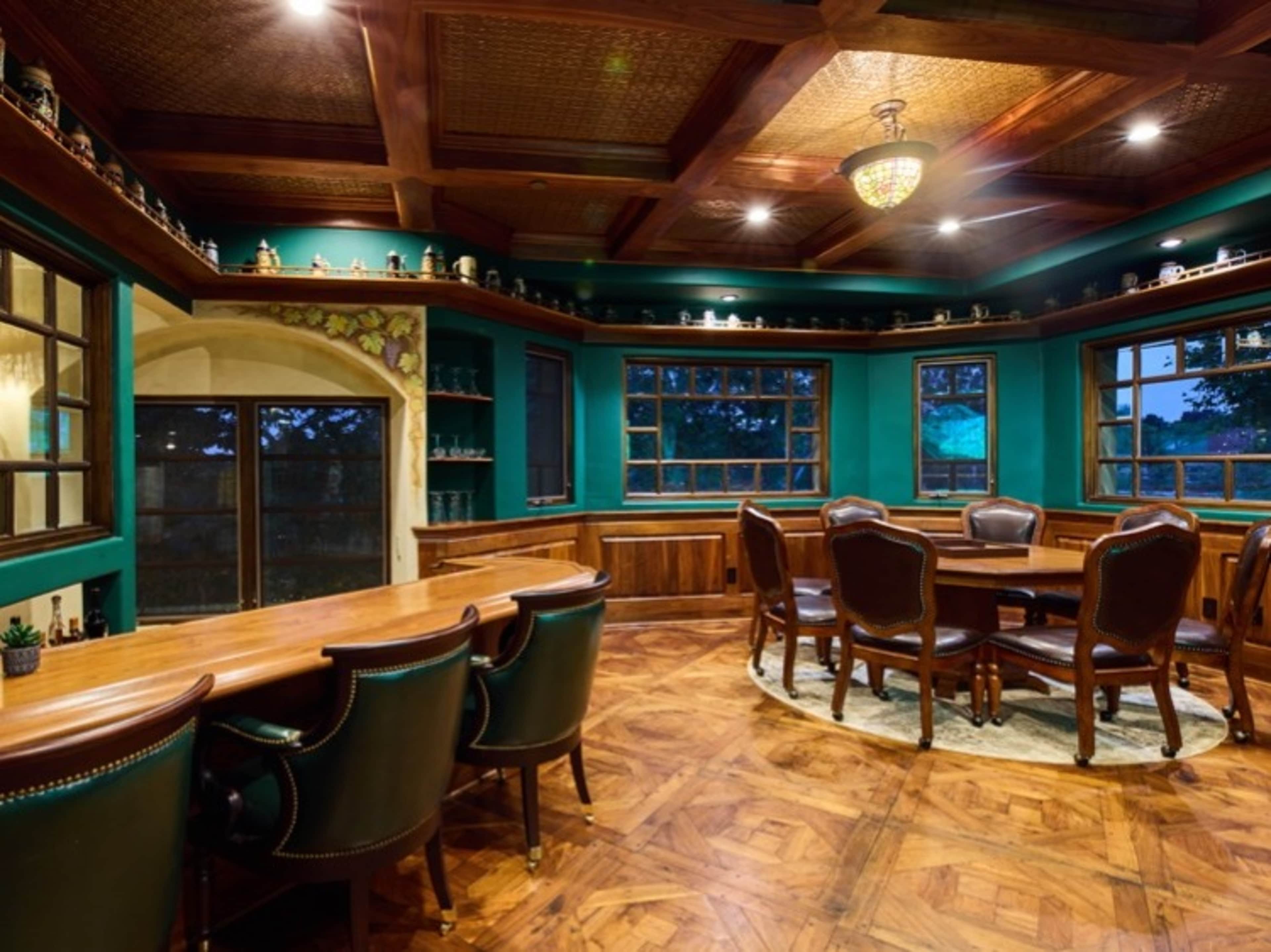 Old English Style Pub with Poker Table