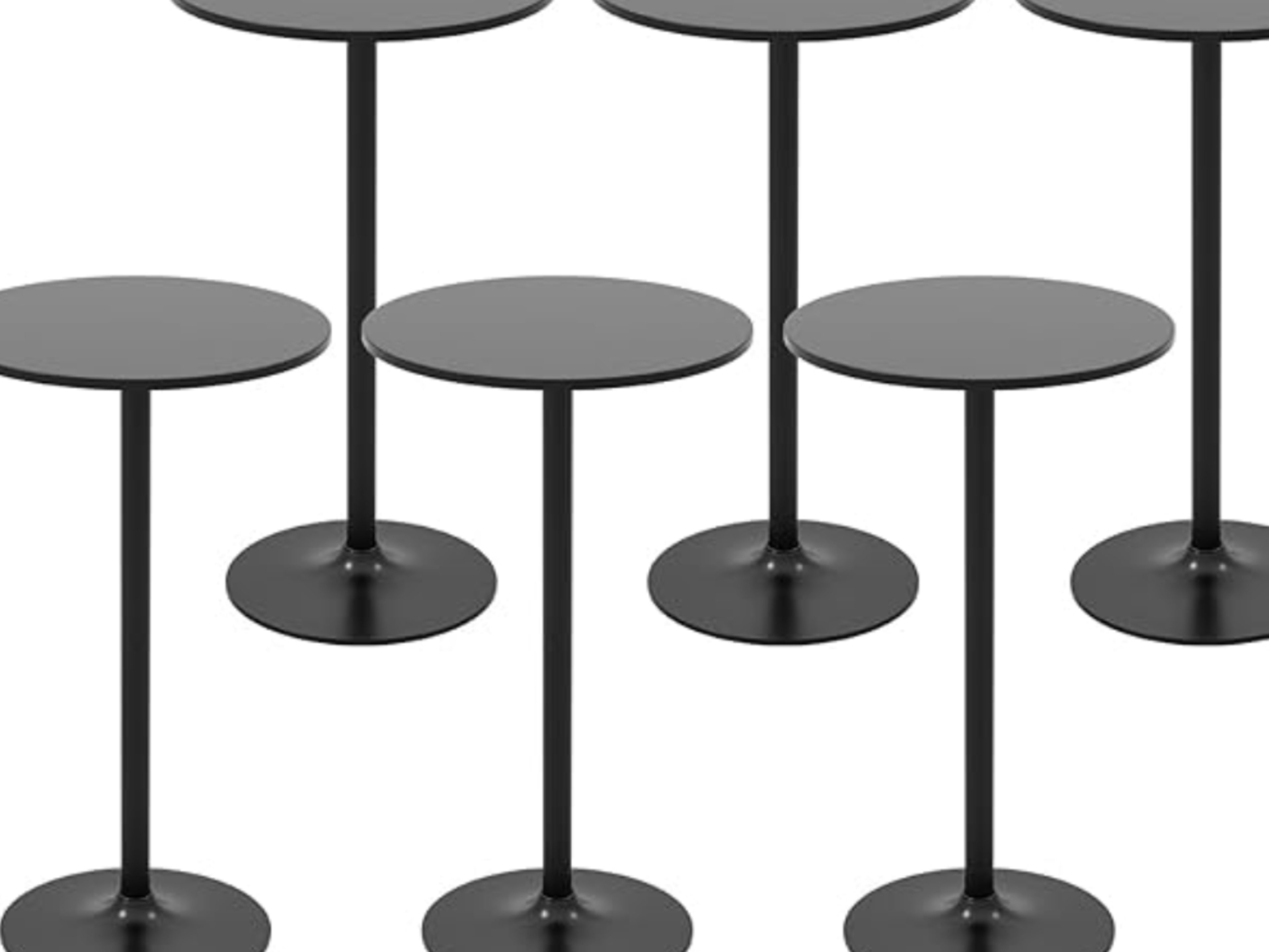6 high top bar tables (24" round, 40" high)