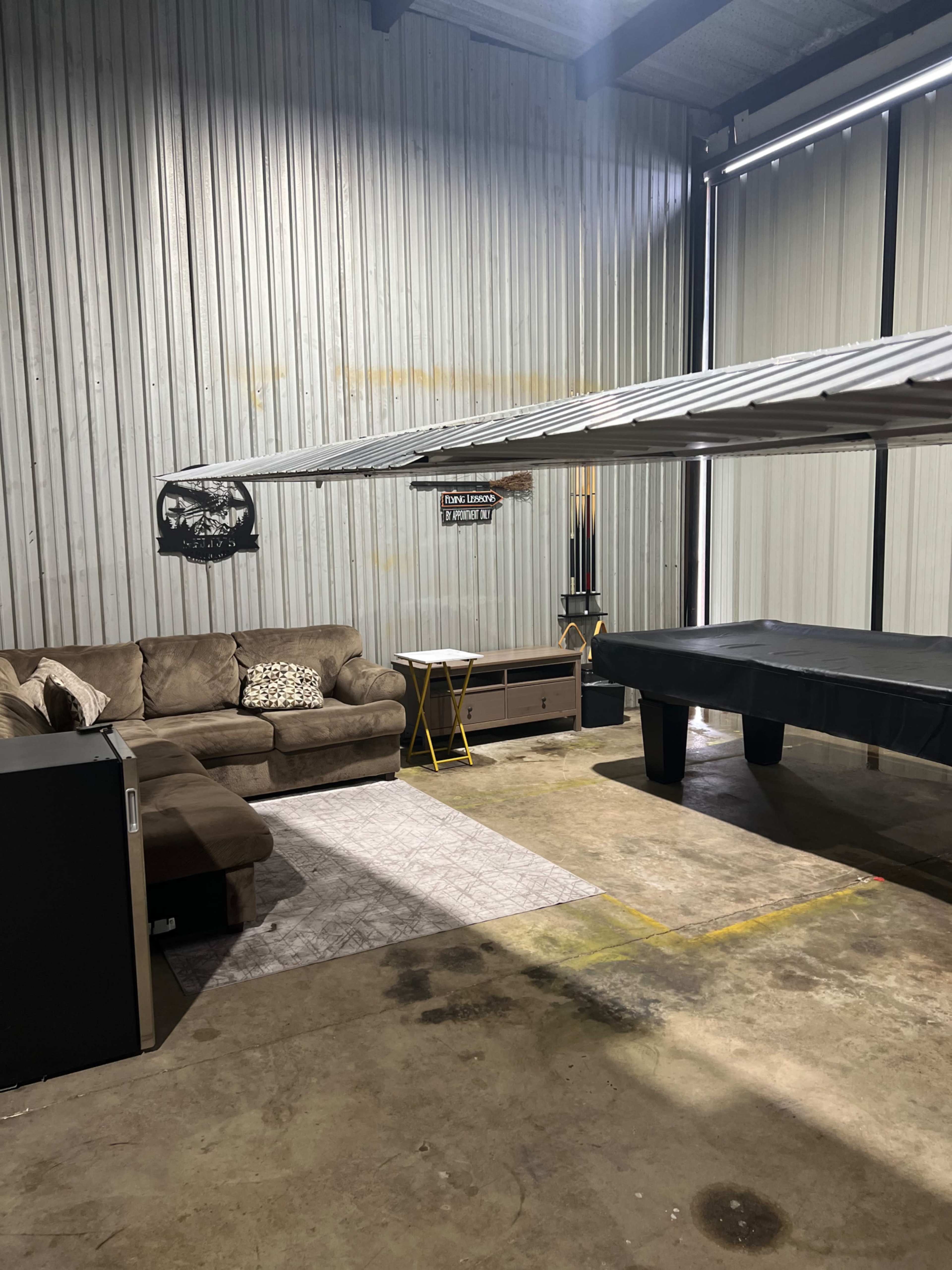 Airport hangar with airplane backdrop Image in Upland, Upland, CA