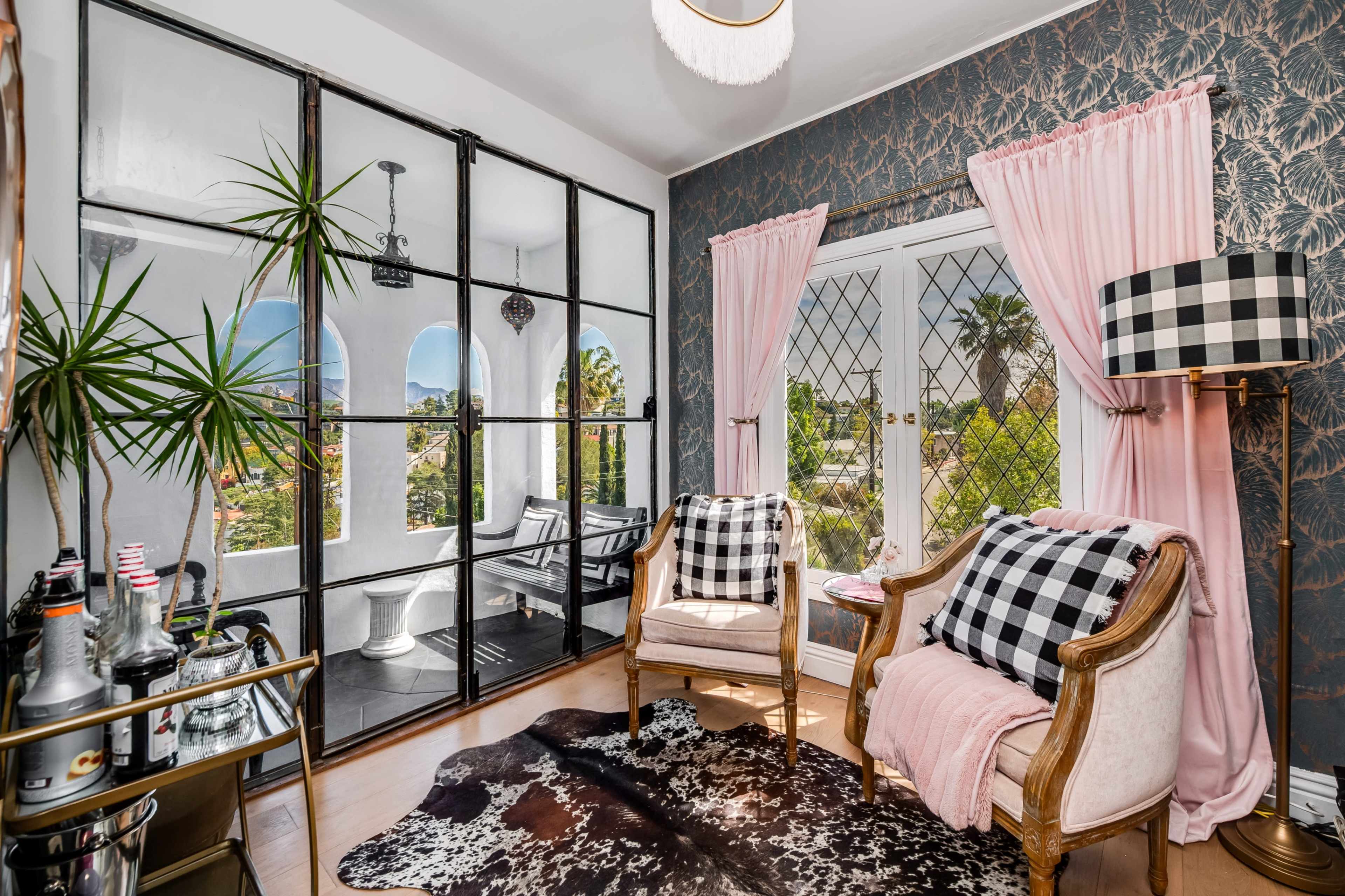 Hollywood Hills house, view, patio Image in Adams Hill, Glendale, CA