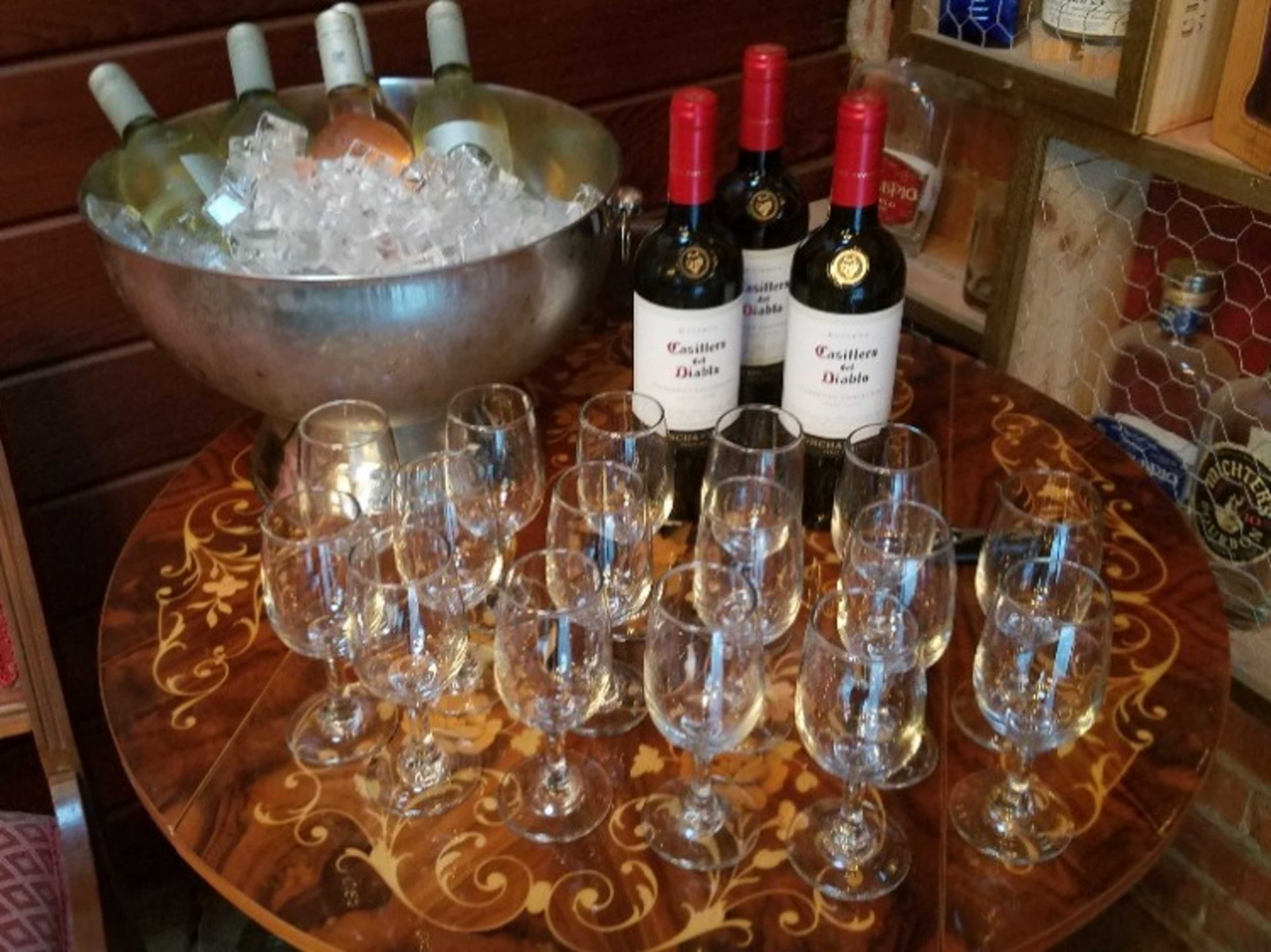 Self serve wine station