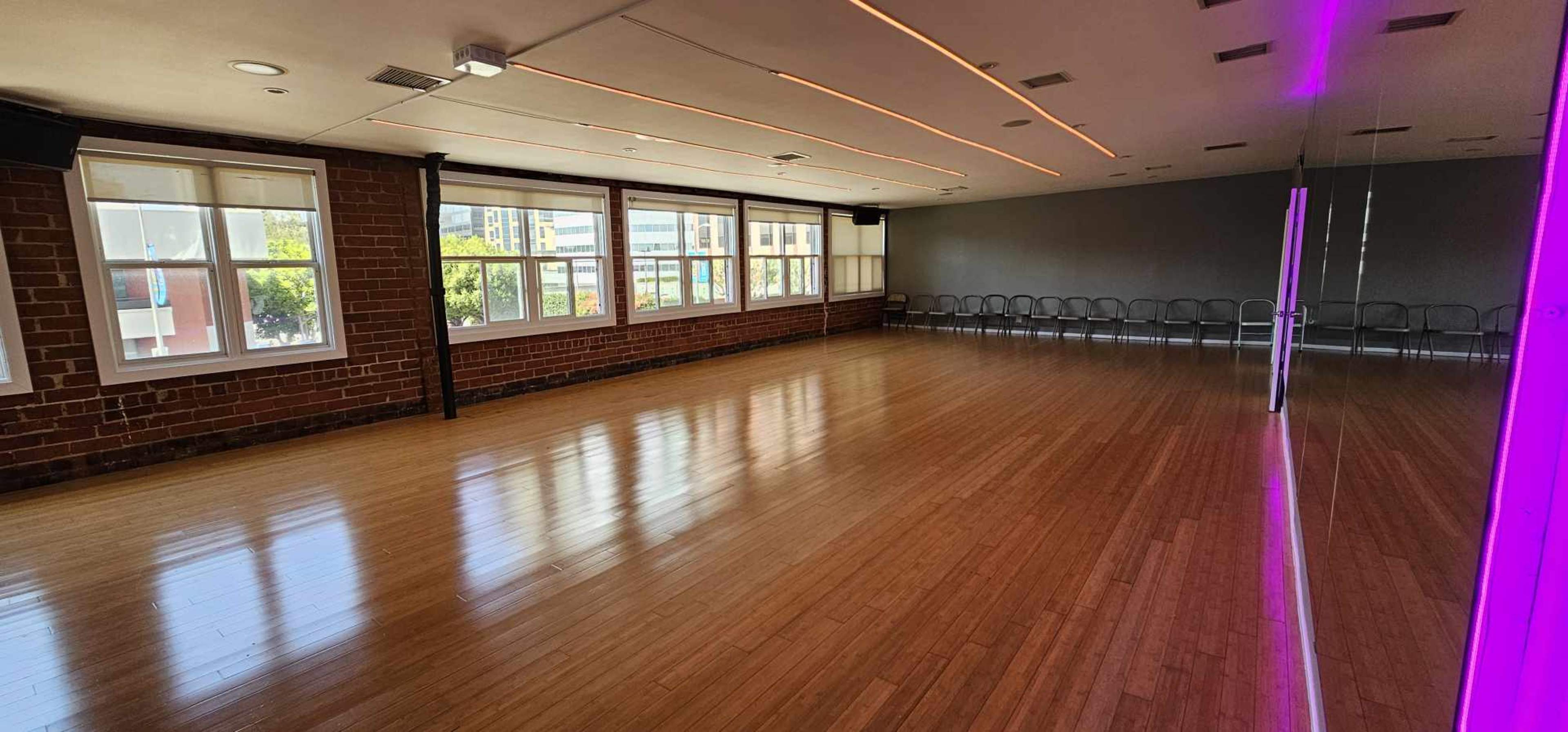 New Dance Studio with red brick walls giving a New York vibe Image in Westwood, Los Angeles, CA