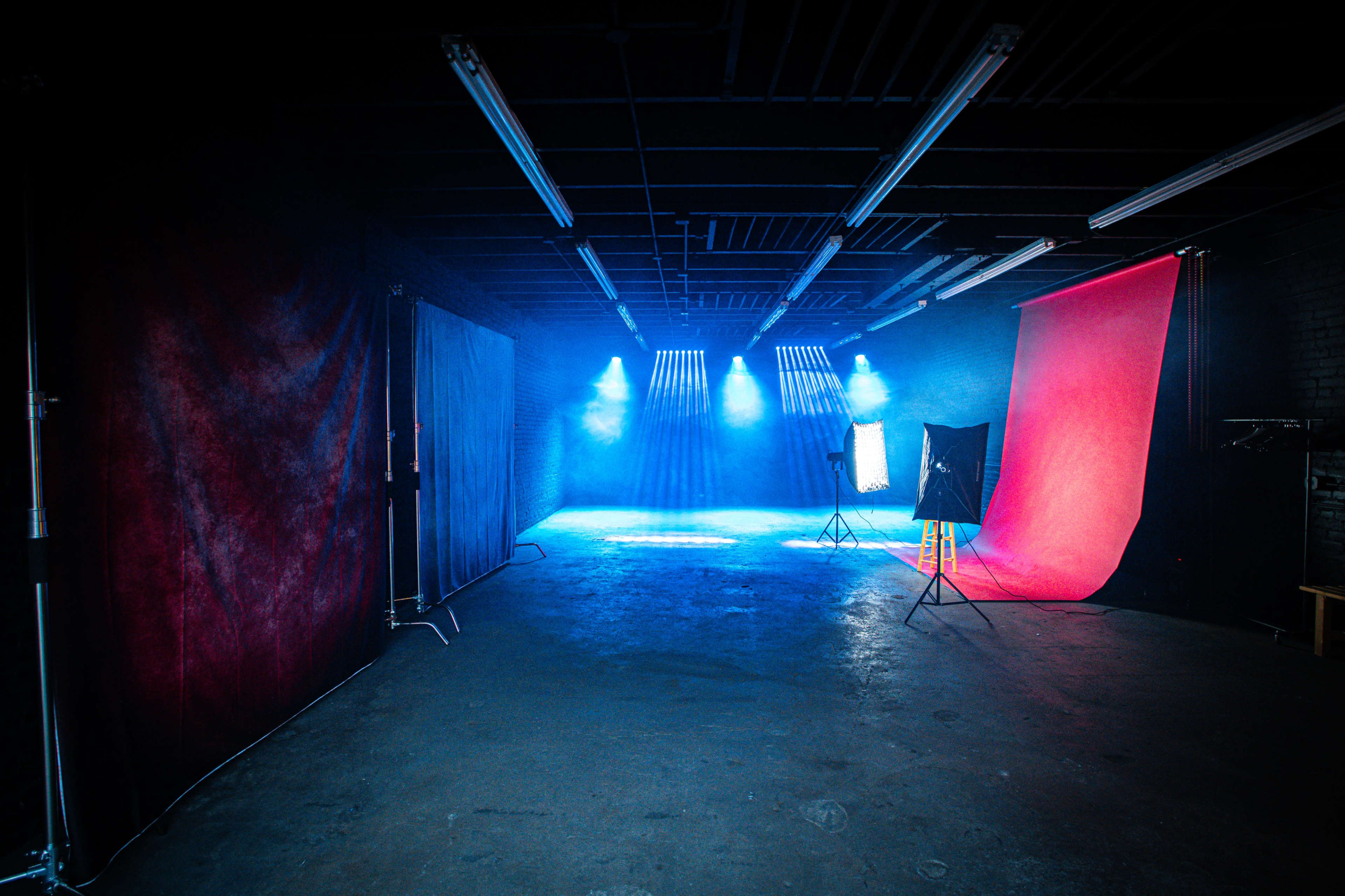 OV Studio | Industrial Blackout Studio with Drive-In Access and RGB ...