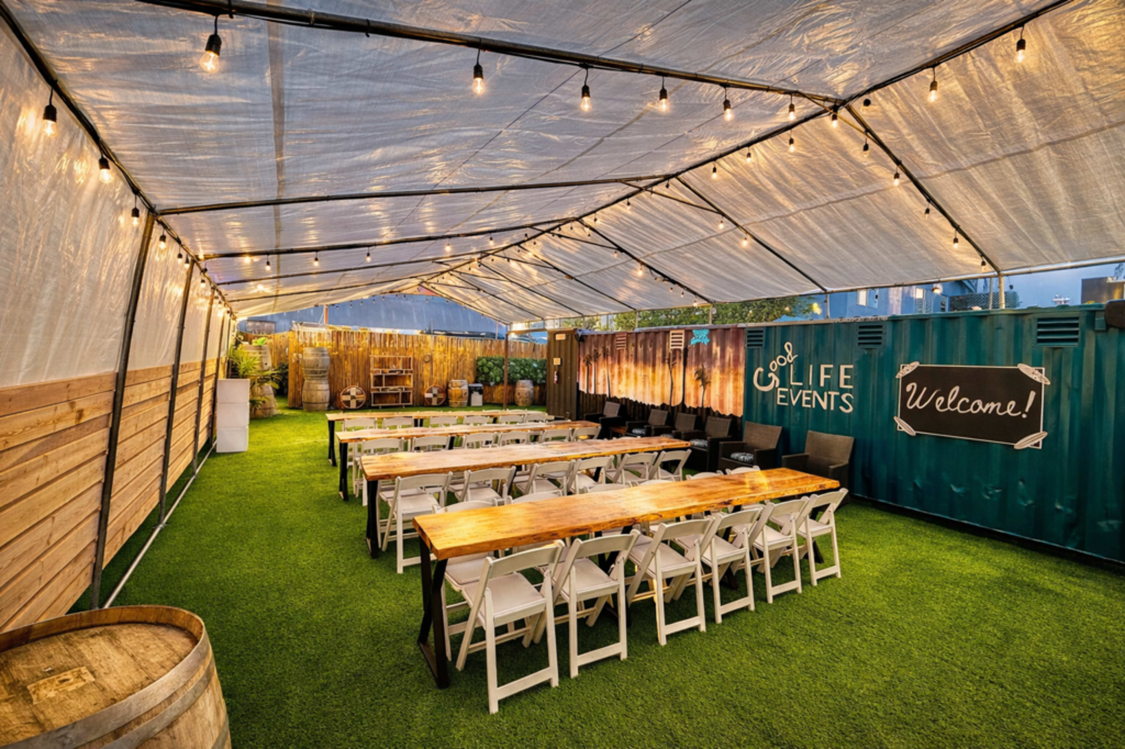 EVENT TENT: includes Tables and Chairs