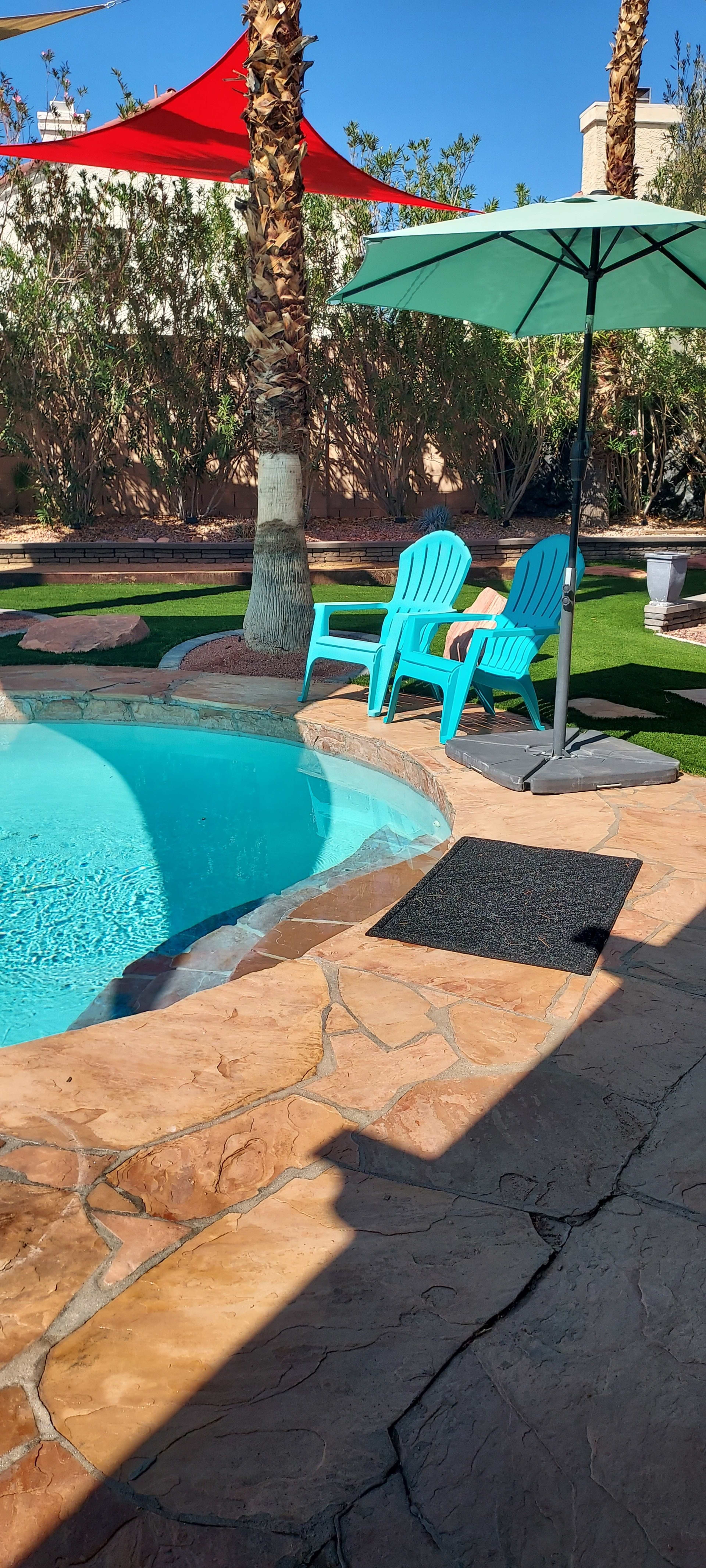 Exquisite Pool & Back Yard Space! Image in The Lakes, Las Vegas, NV