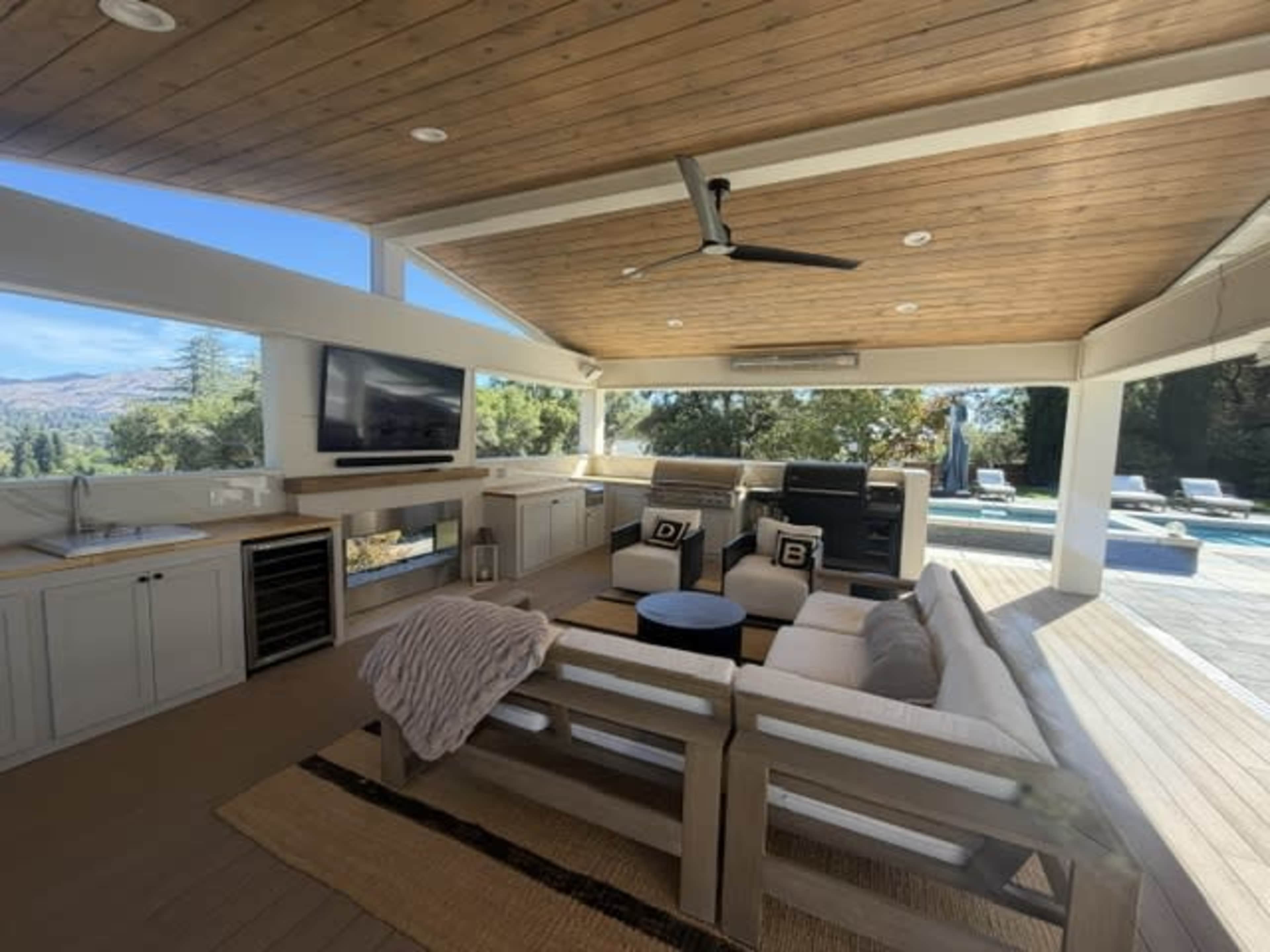 Modern Danville Backyard with Mount Diablo Views, Pool & Pavilion Image in Danville, Danville, CA