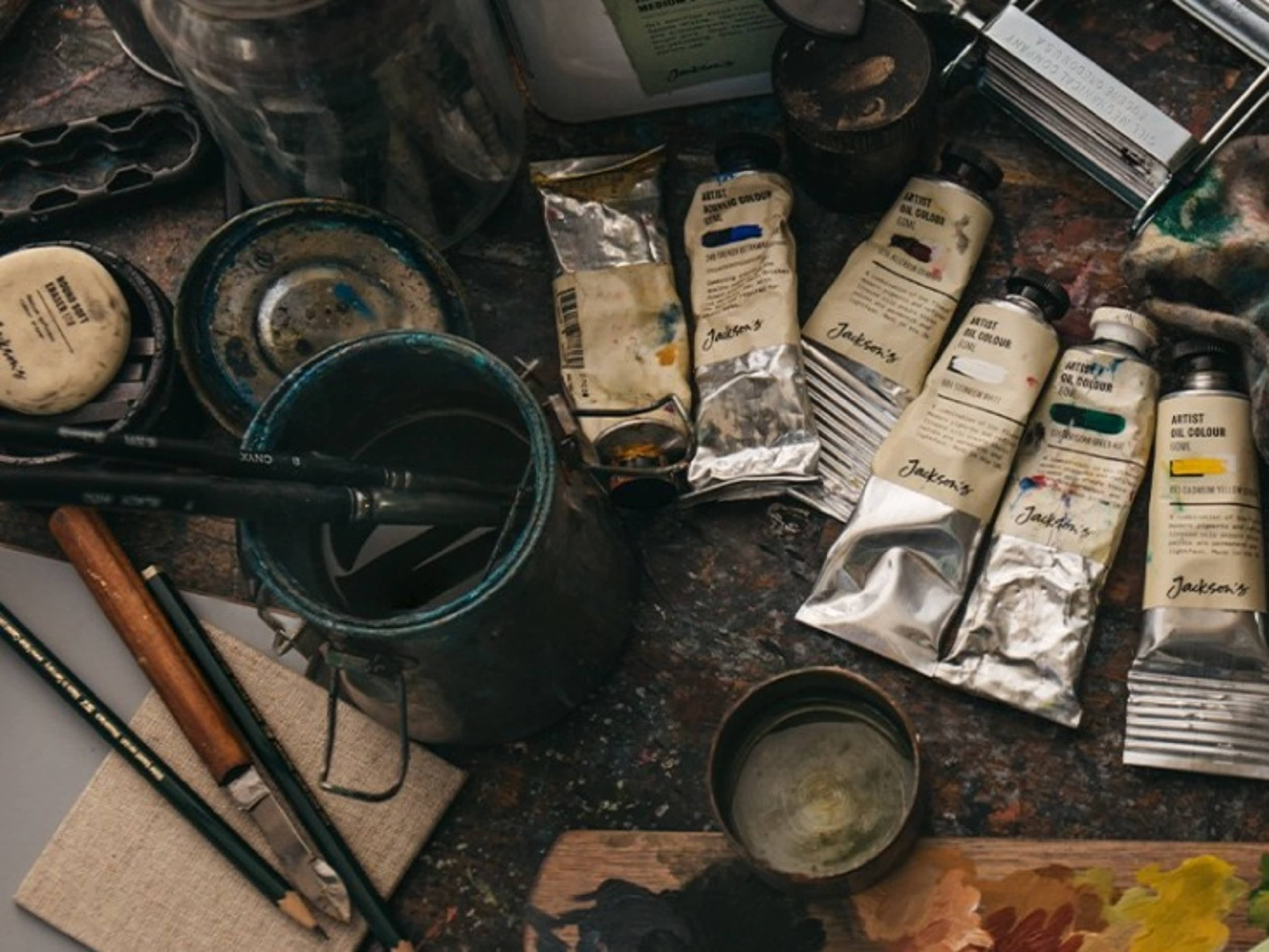 Paints, Brushes and Rags Props