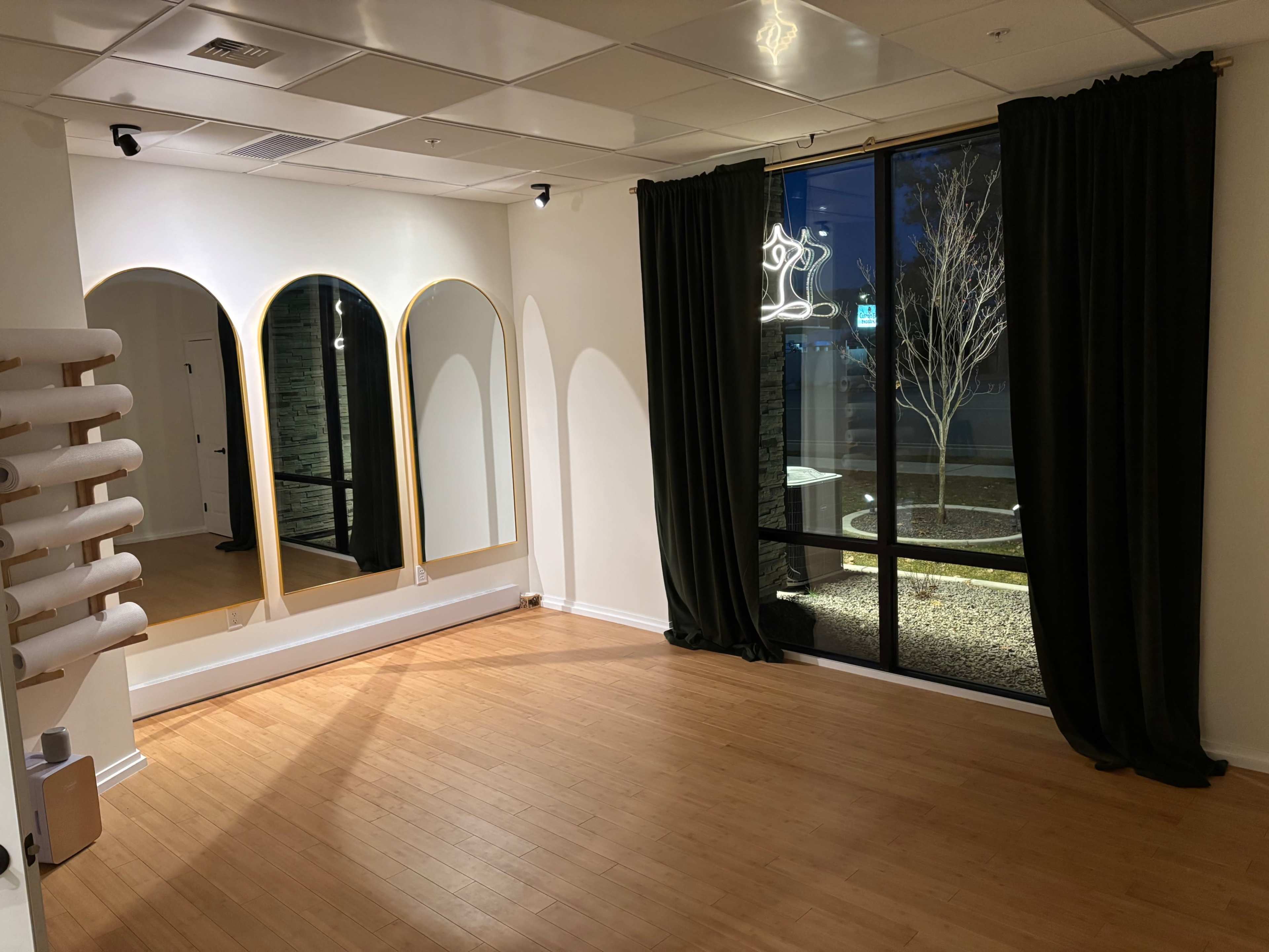 Midtown fitness studio with natural lighting + draping curtains Image in Coeur d'Alene, Coeur D Alene, ID