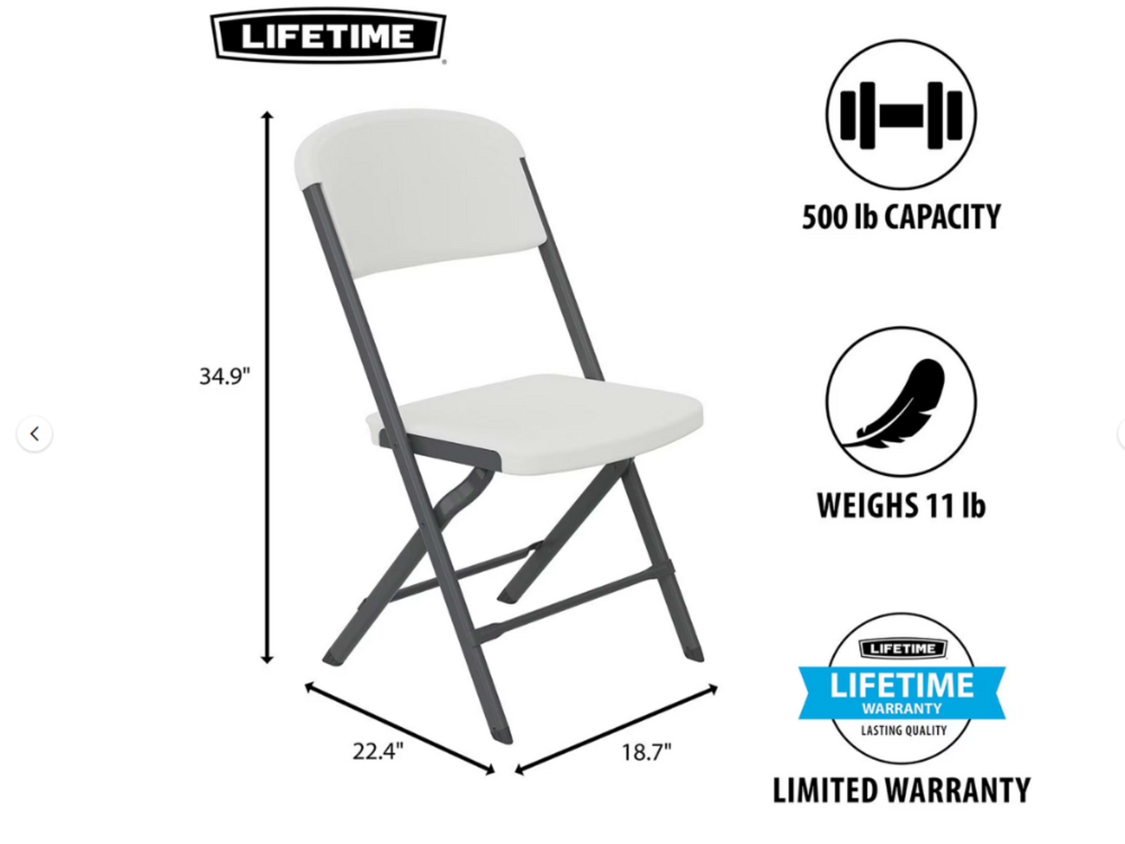 Lifetime 2nd Generation Commercial Folding Chair