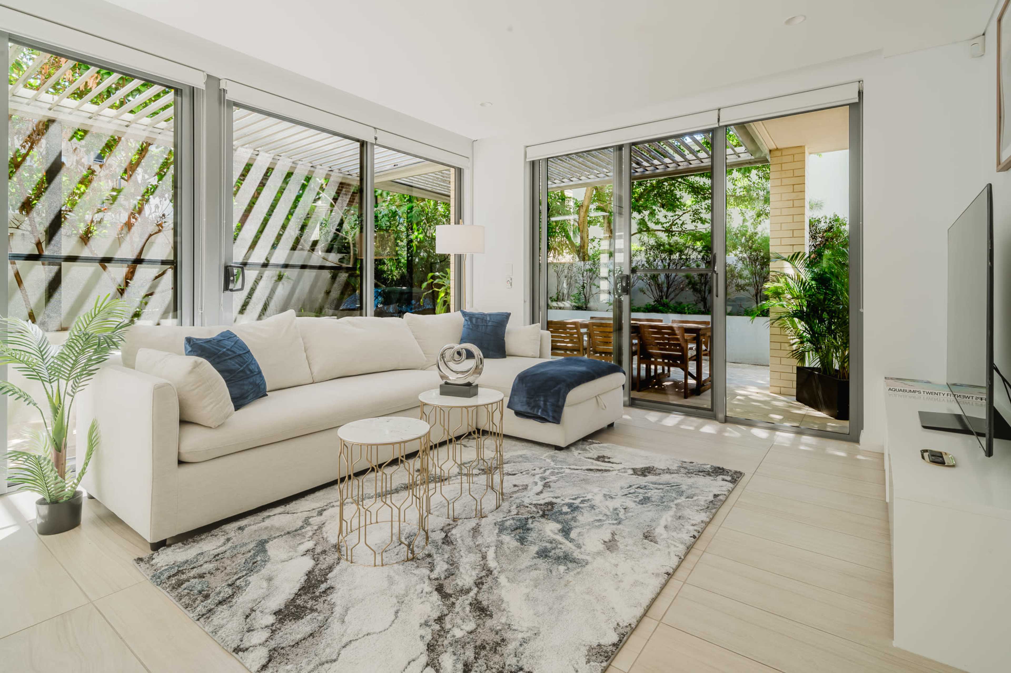 Sunlit Bondi Coastal Apartment with Garden Courtyard | Natural Light Shoot Location Image in Bondi, Bondi, NSW