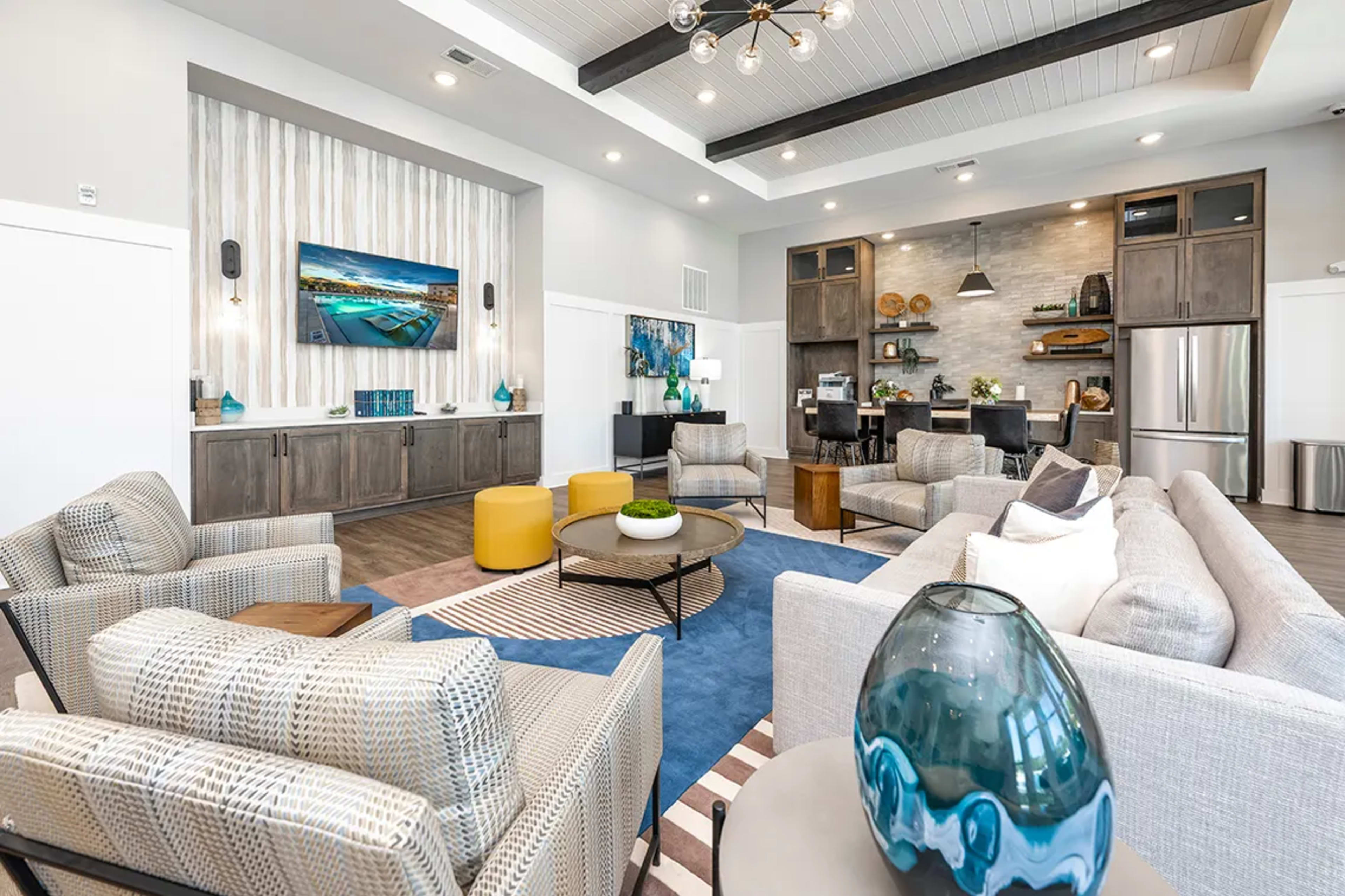 Modern Clubhouse With Sitting And Entertainment Space Image in Regency, Jacksonville, FL
