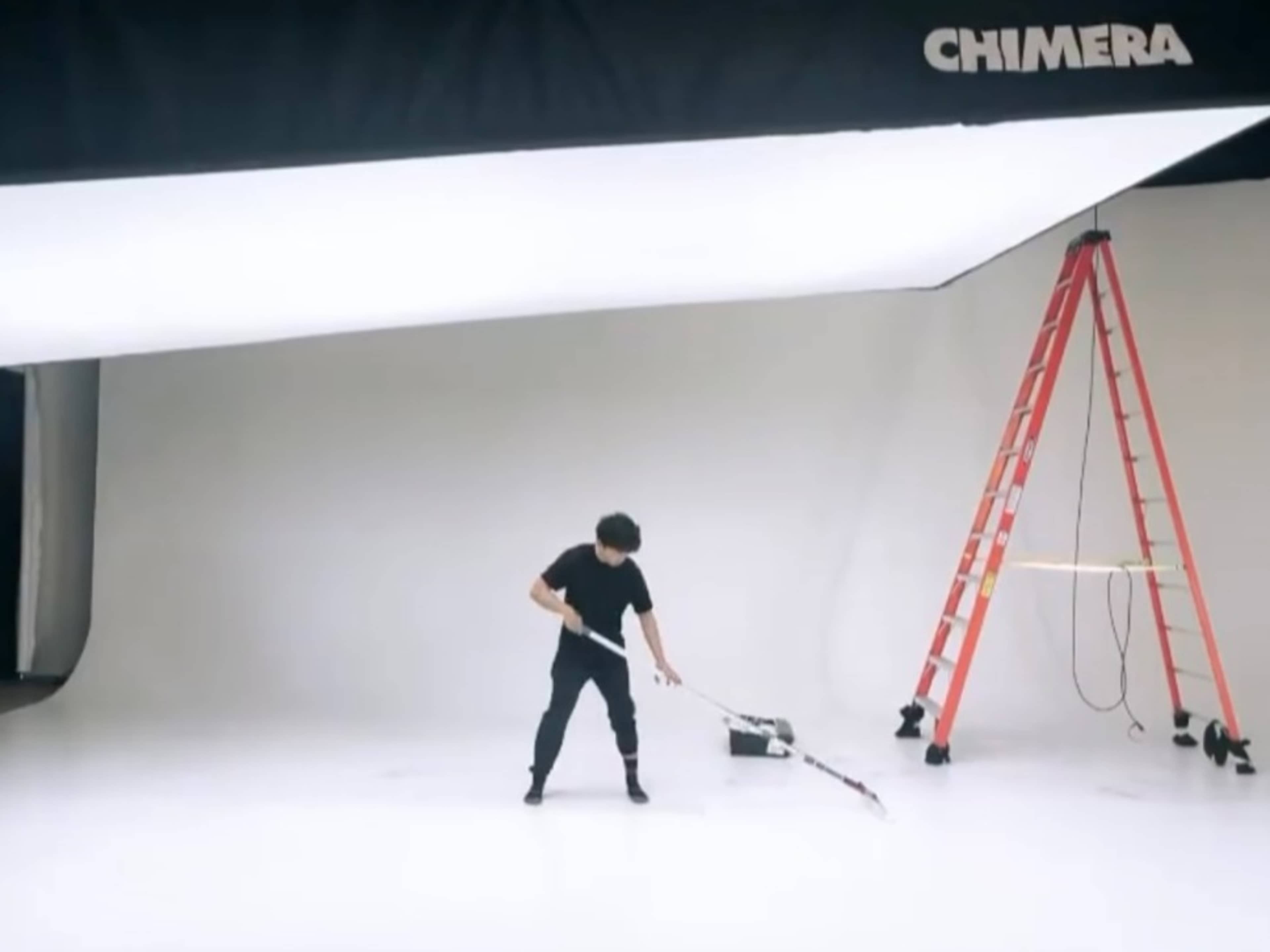 White Paint Cyc Floor (pre-shoot)