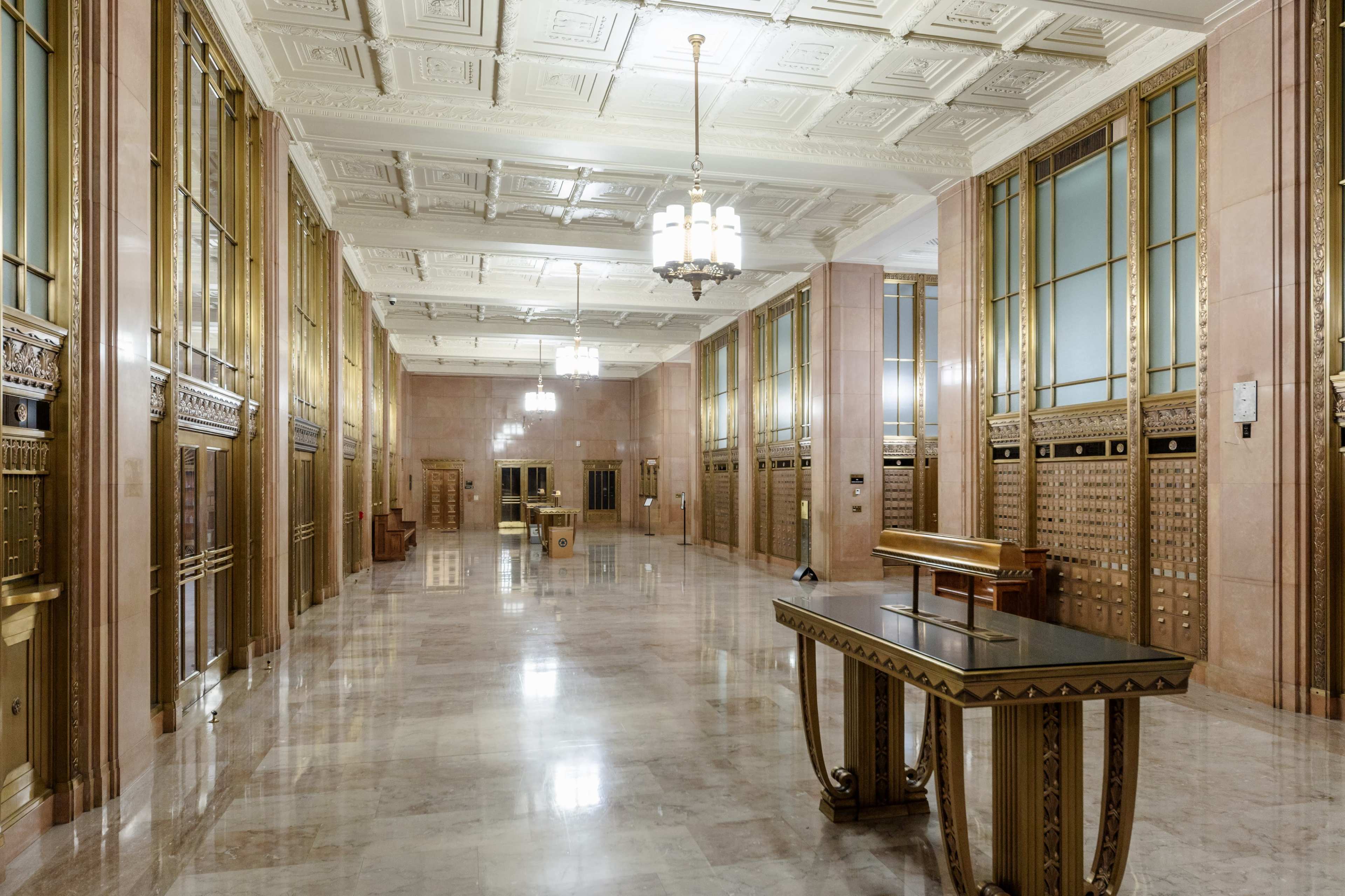 Grand 1930's Marble & Brass Lobby - Downtown Image in Southwest Portland, Portland, OR