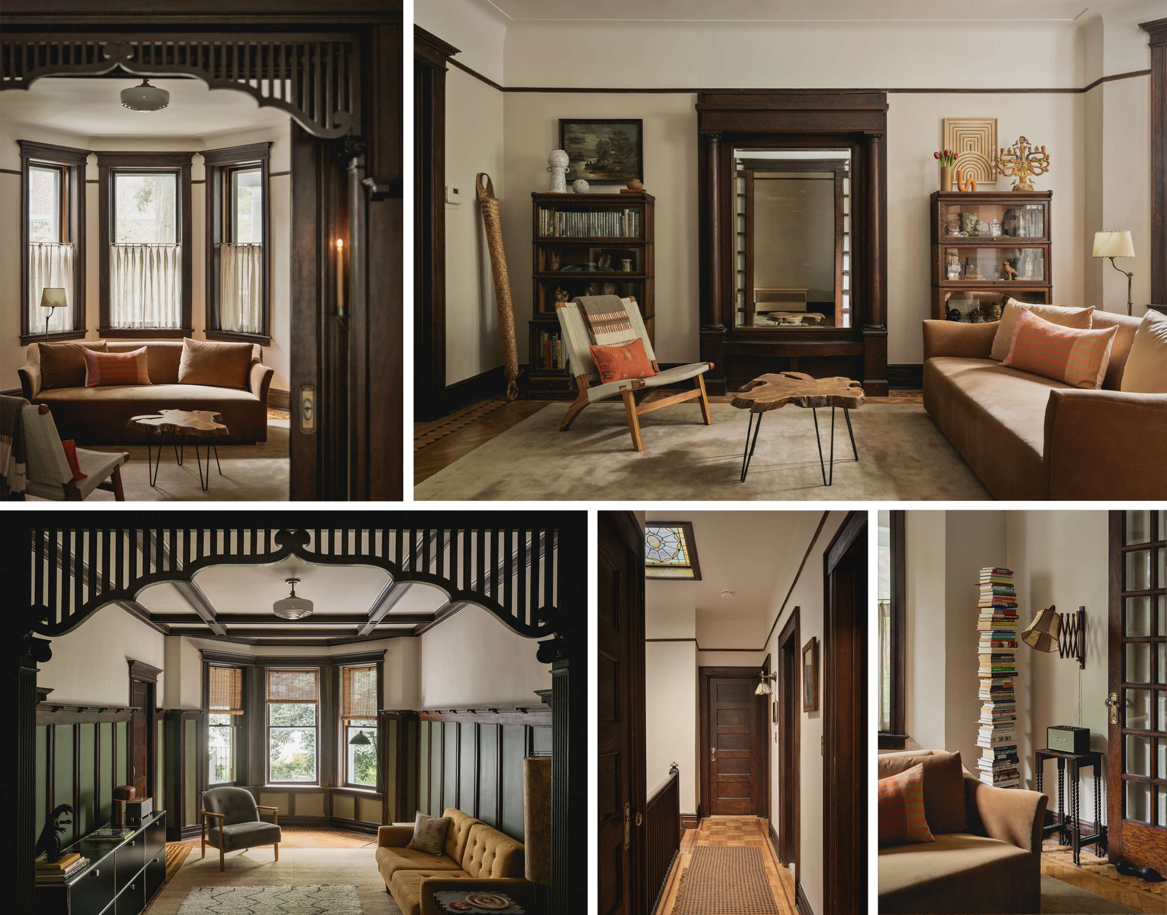 Moody, Timeworn Brooklyn Parlor with Ornate Woodwork and Vintage Charm Image in Bay Ridge, Brooklyn, NY