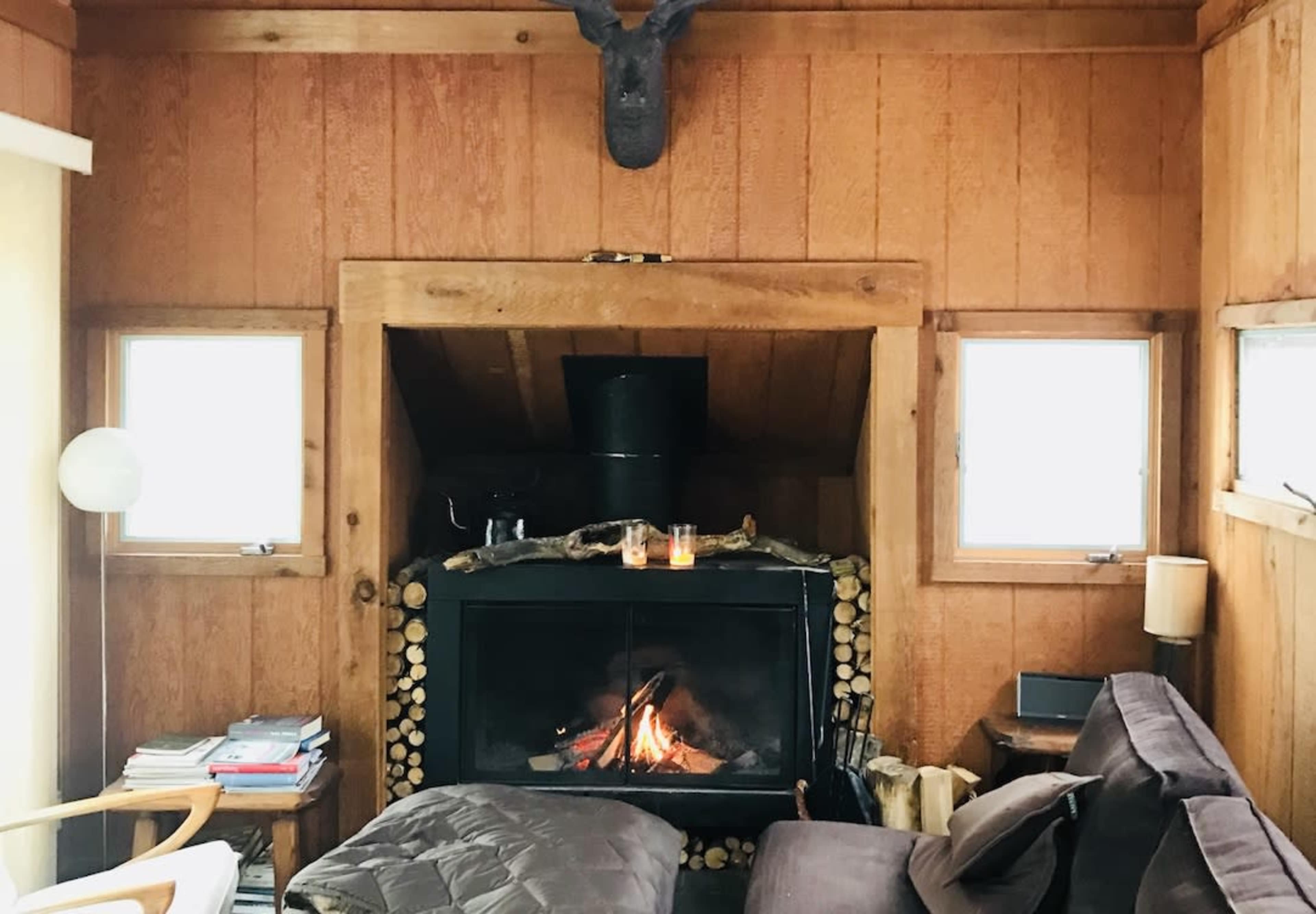 Secluded Vermont Mountain Chalet: Authentic 80s Wood-Frame Aesthetic In Great Location surrounded by trees Image in Windham, Windham, VT