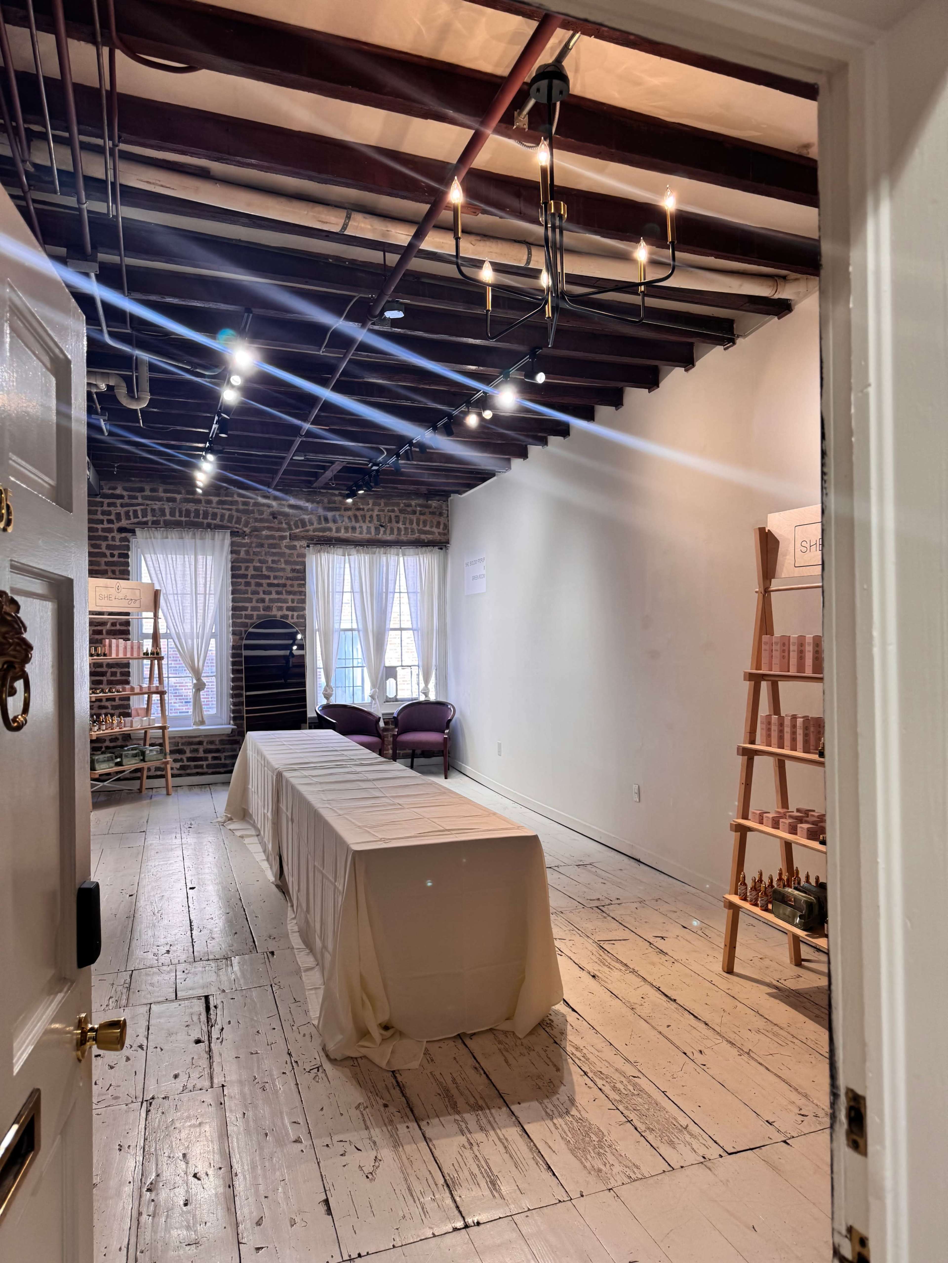 Downtown Charleston, loft, studio, dinner space, photoshoot, industrial, roomy space Image in French Quarter, Charleston, SC