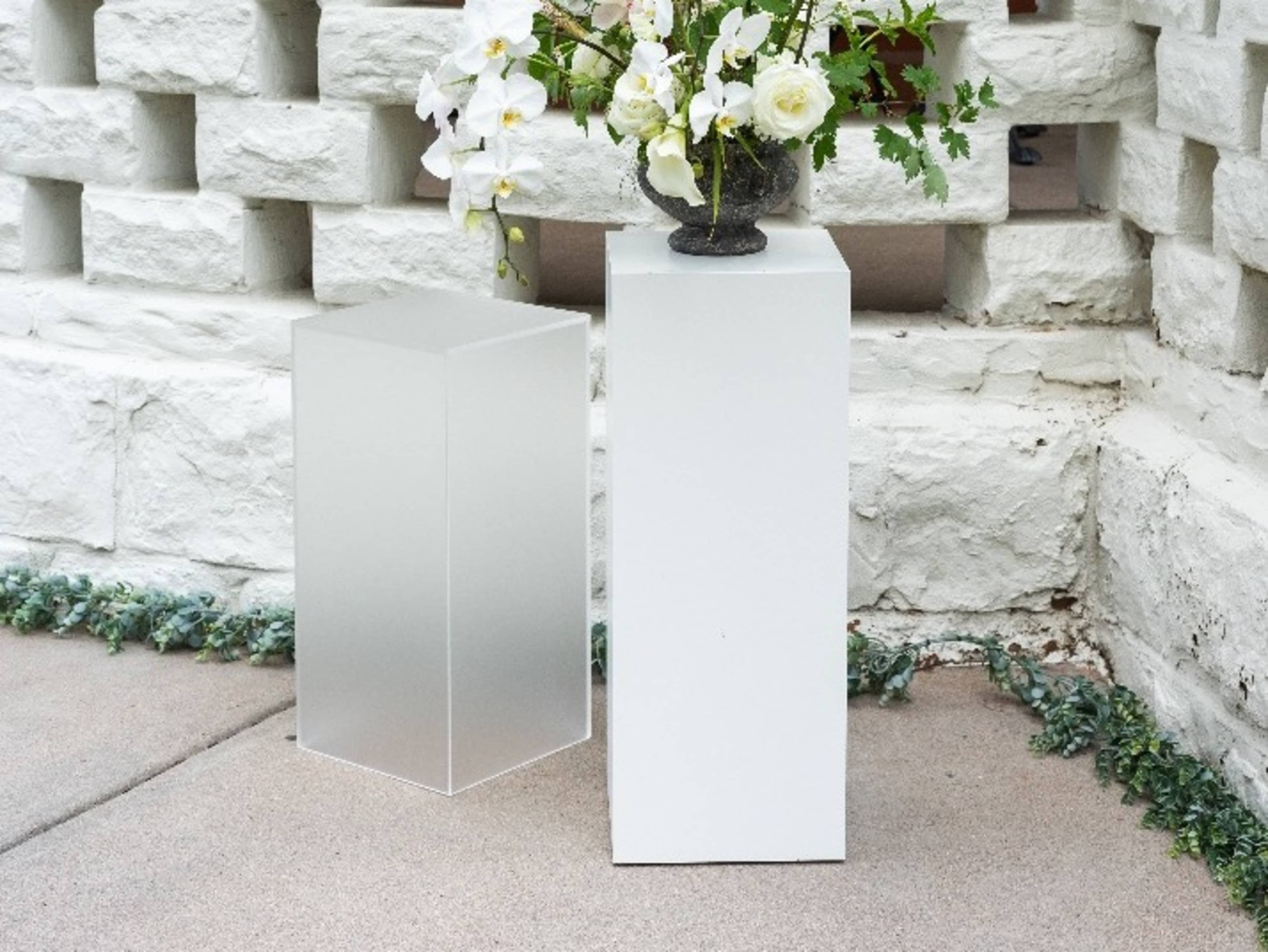 Frosted acrylic pedestals