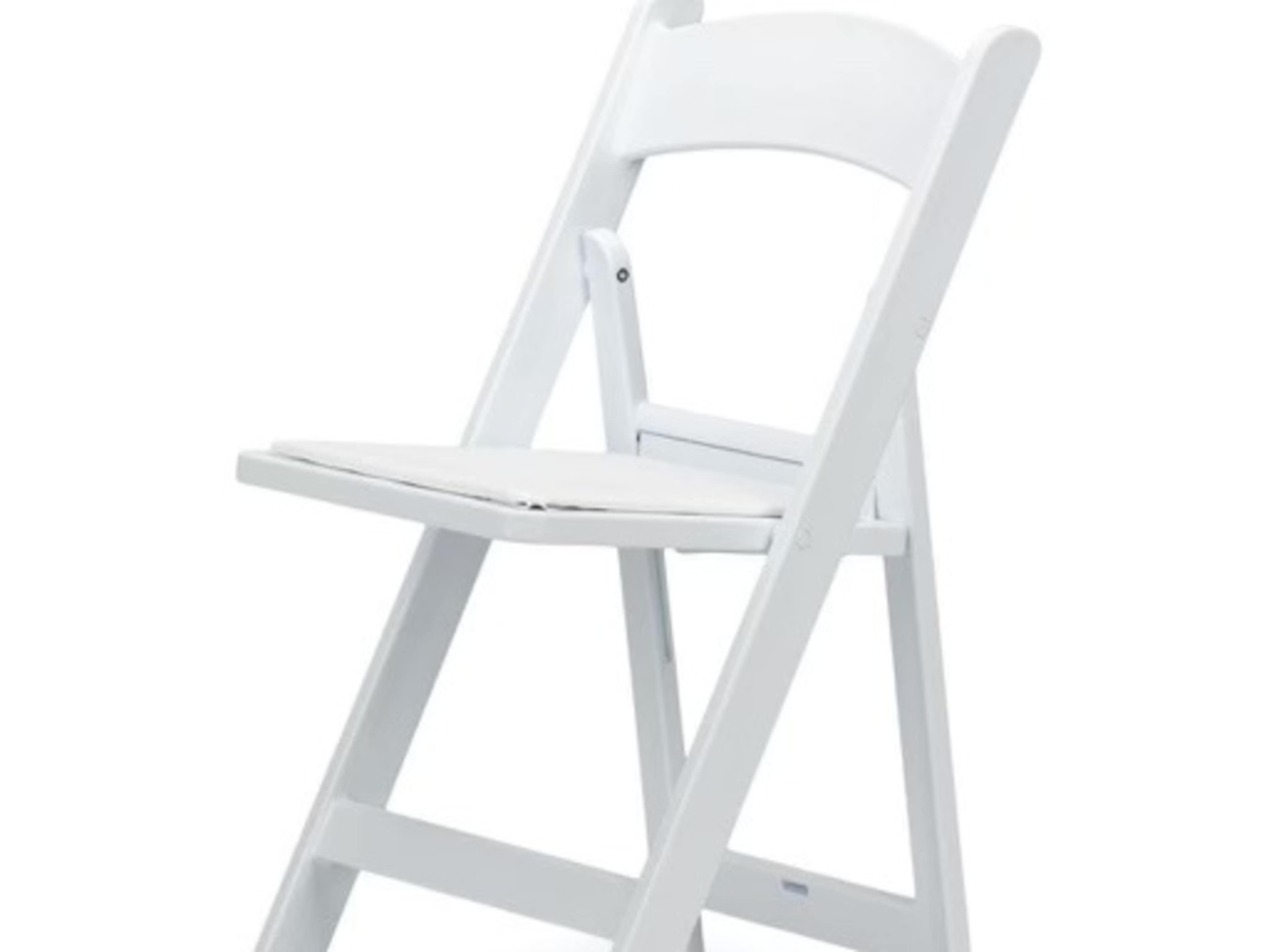 Elegant White Resin Folding Chair