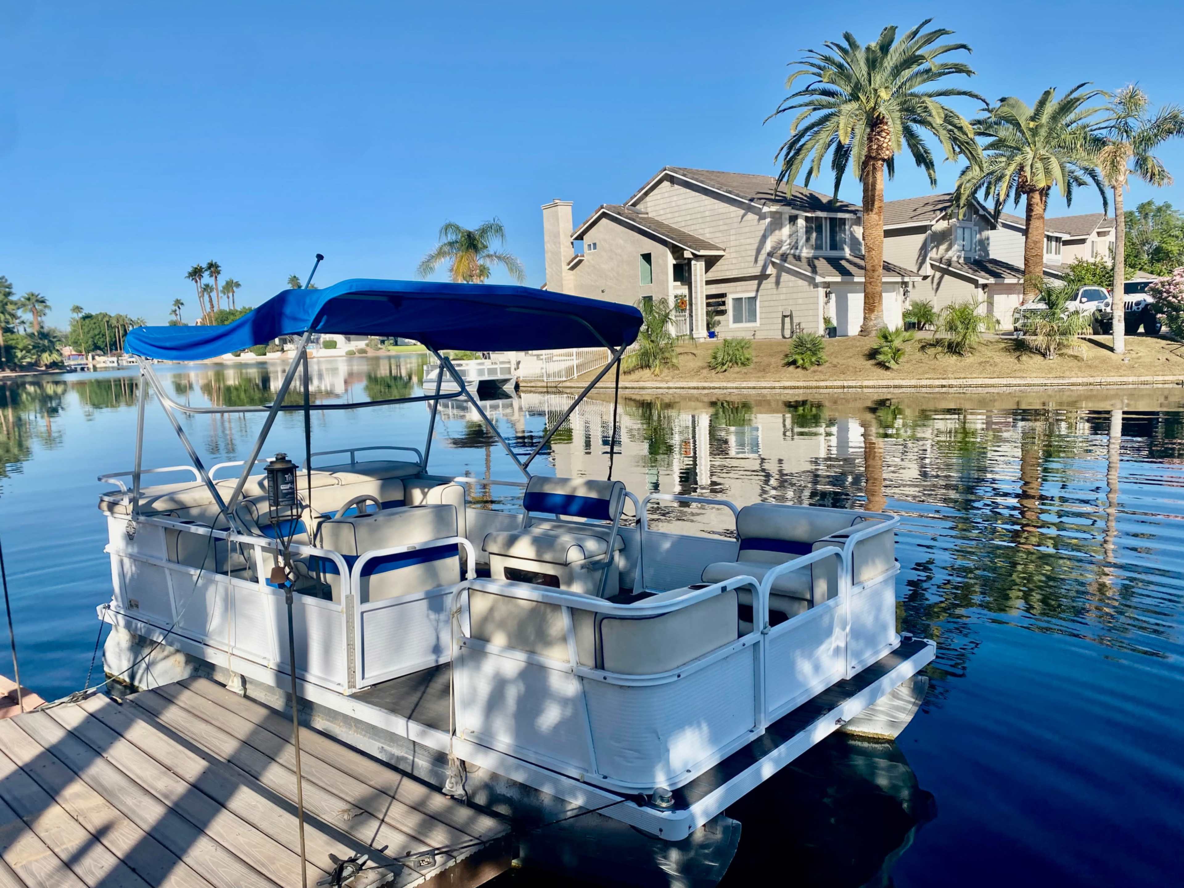 Oasis, Palm Trees, Swimming Pool, Lakefront Retreat Setting.. Image in The Islands, Gilbert, AZ