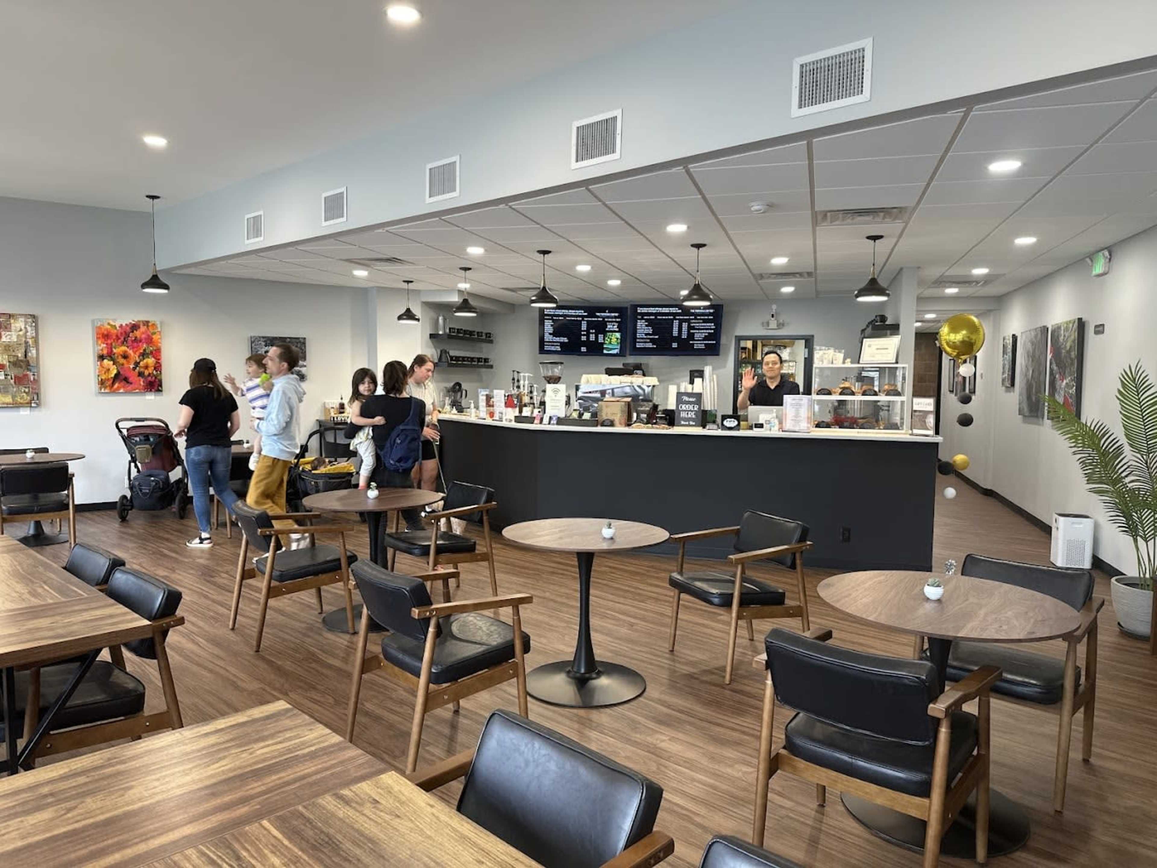 Spacious suburban Taiwanese coffee shop. Image in Eastchester, Scarsdale, NY