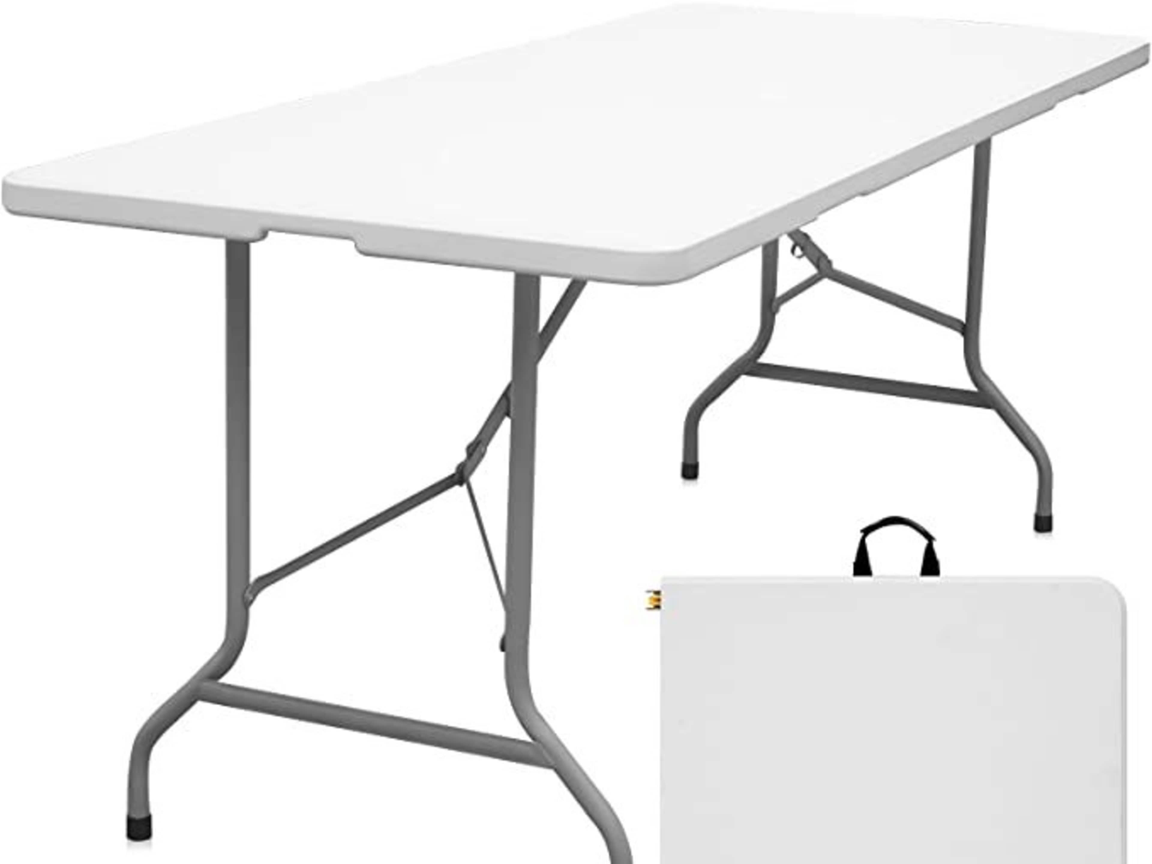  Folding Table 6ft Portable Heavy Duty Plastic 