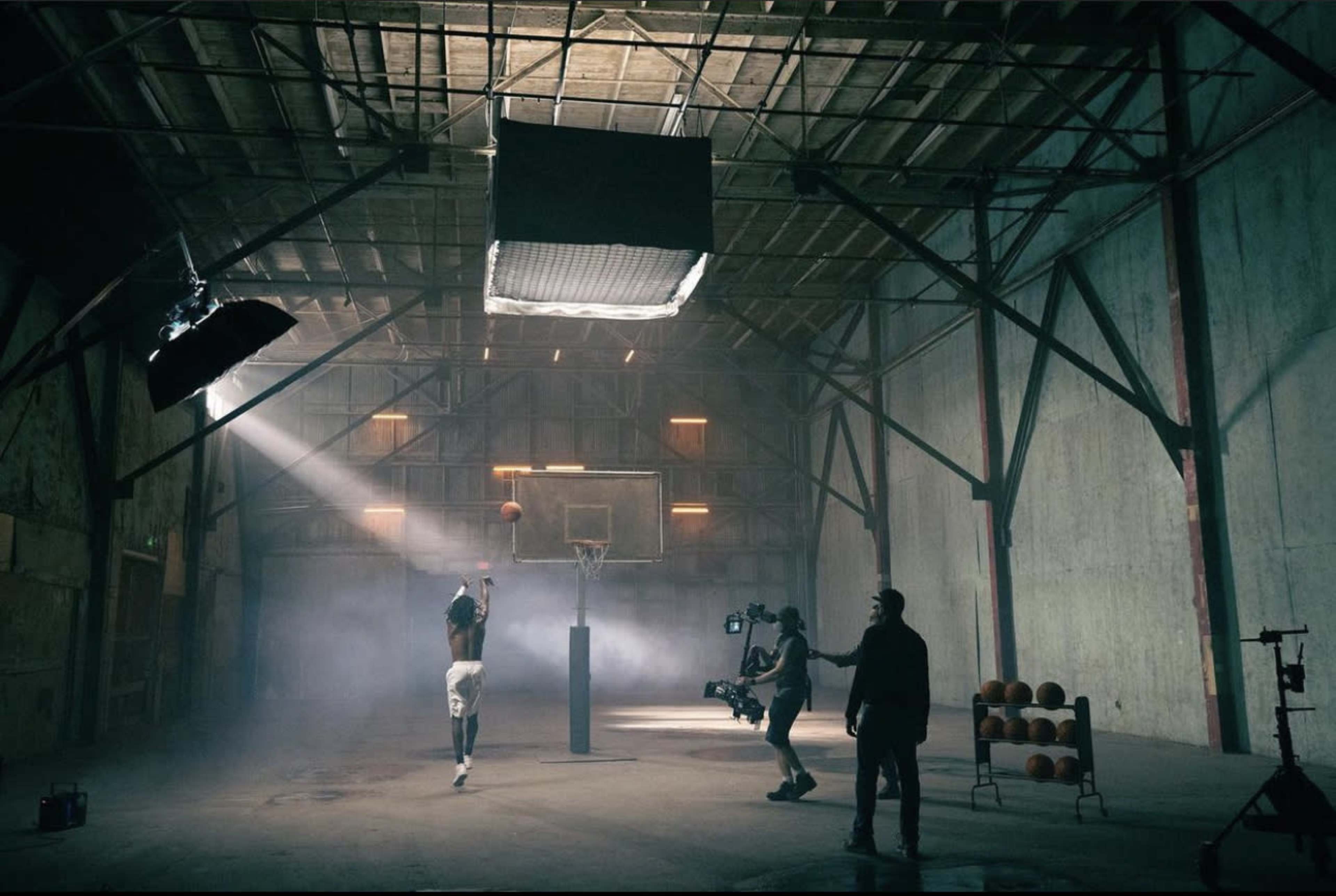 Industrial Warehouse Basketball Hoop Set Image in South Los Angeles, Los Angeles, CA