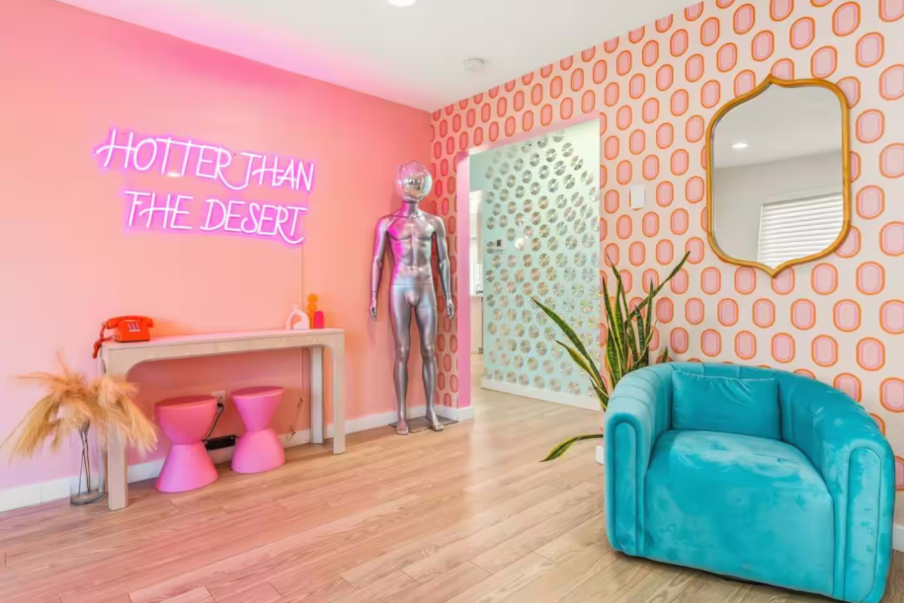 Pink Disco House: Perfect for Photoshoots & Video Content Image in Yucca Valley, Yucca Valley, CA