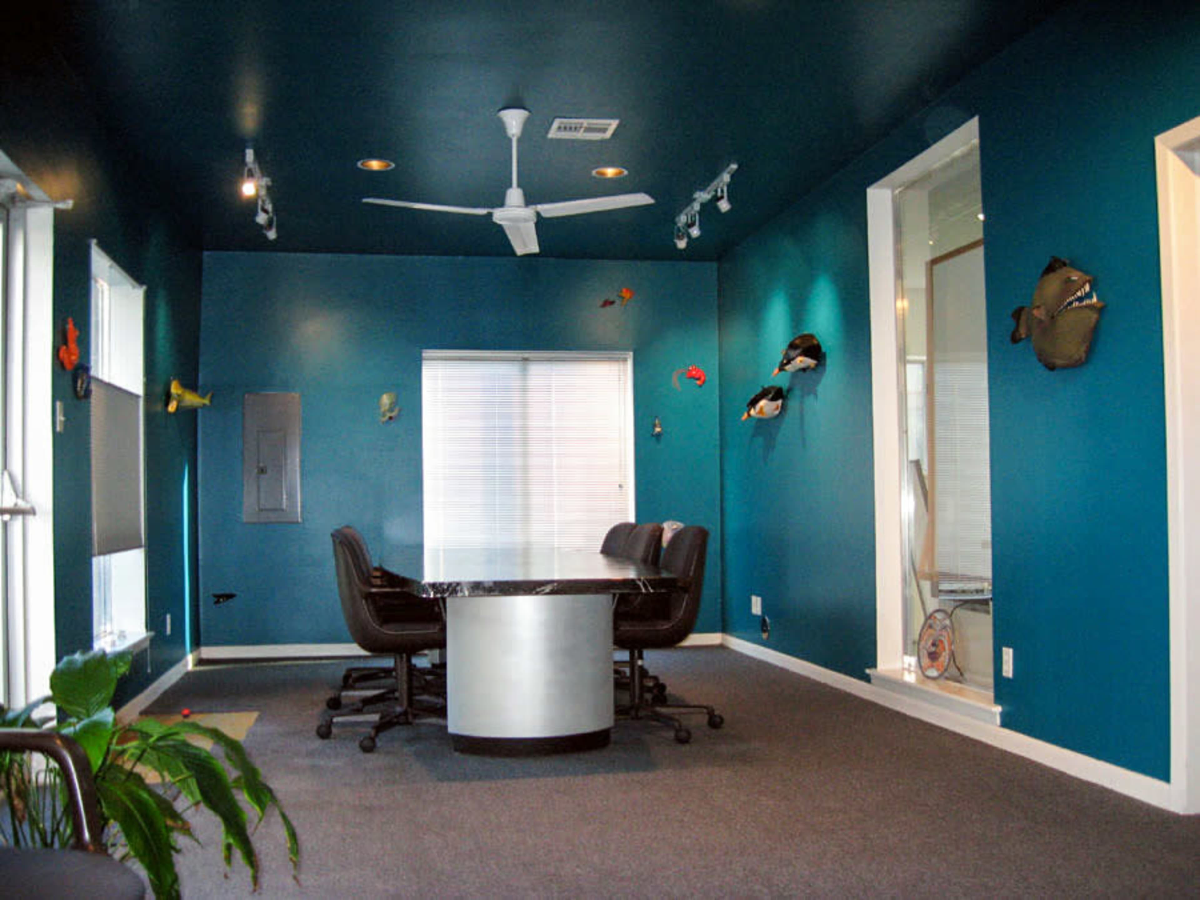 Green room next to studio